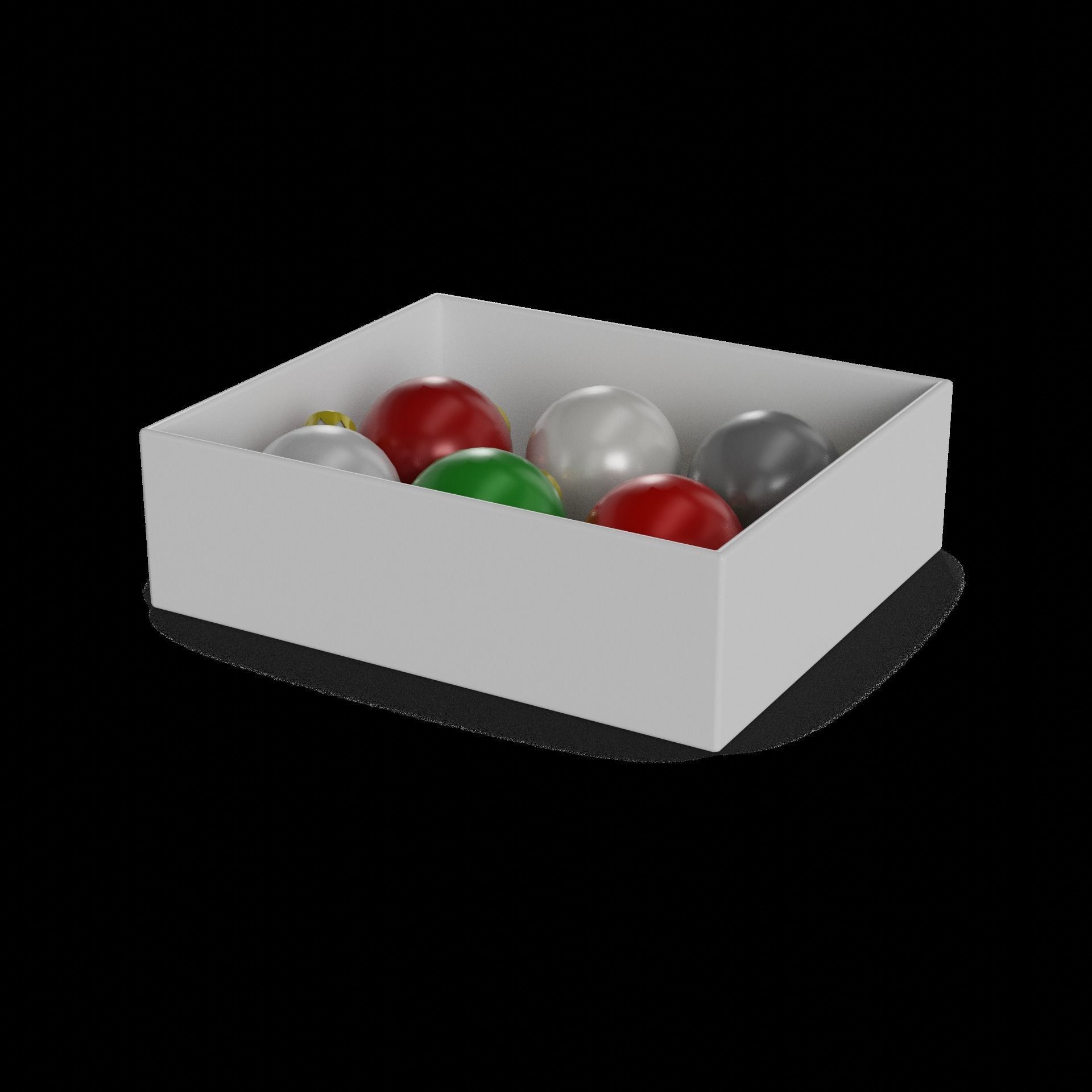 Christmas decorations Christmas Tree Ornaments Low-poly 3D model_1