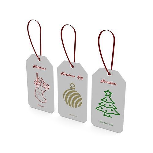 Gift Packaging Christmas Gift Tags 3D model