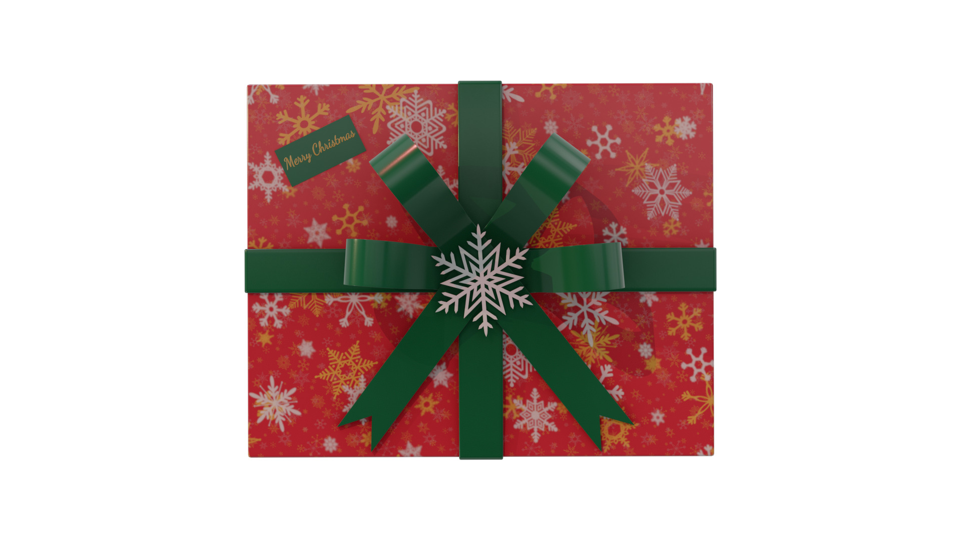 Gift Packaging Christmas Gift Box Low-poly 3D model_2