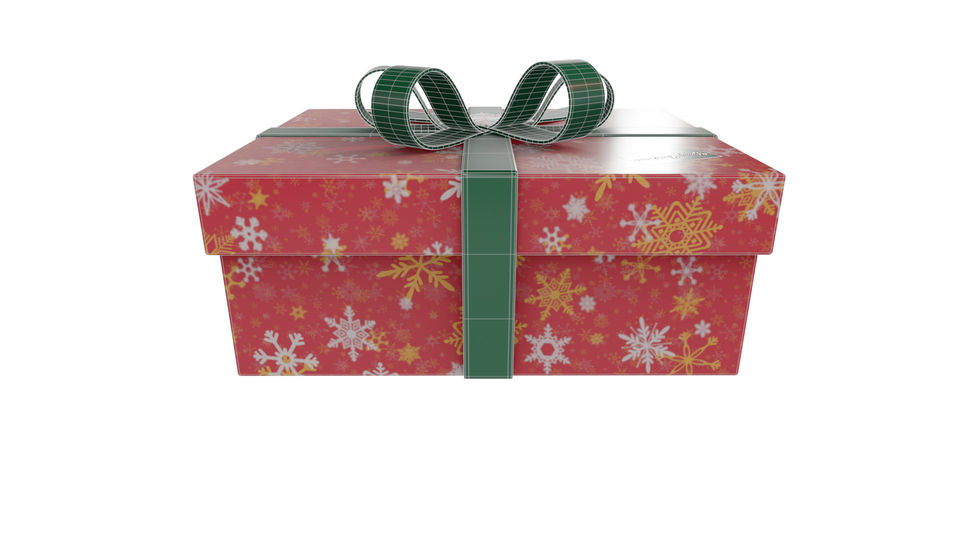 Gift Packaging Christmas Gift Box Low-poly 3D model_5
