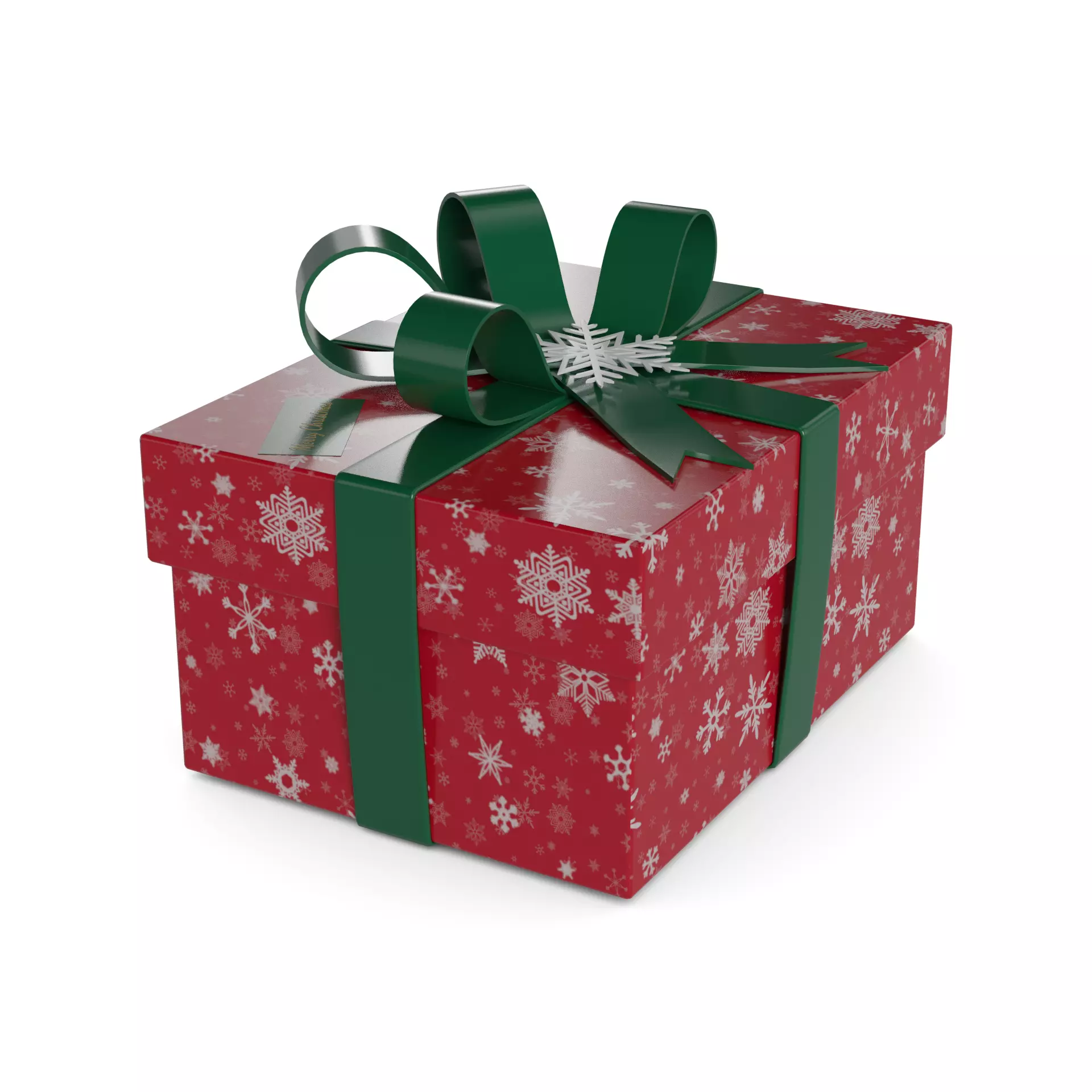 Gift Packaging Christmas Gift Box Low-poly 3D model_0