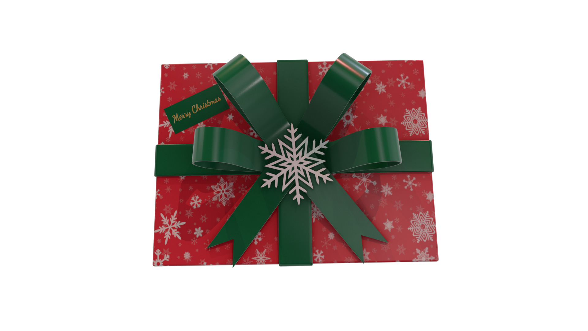 Gift Packaging Christmas Gift Box Low-poly 3D model_2