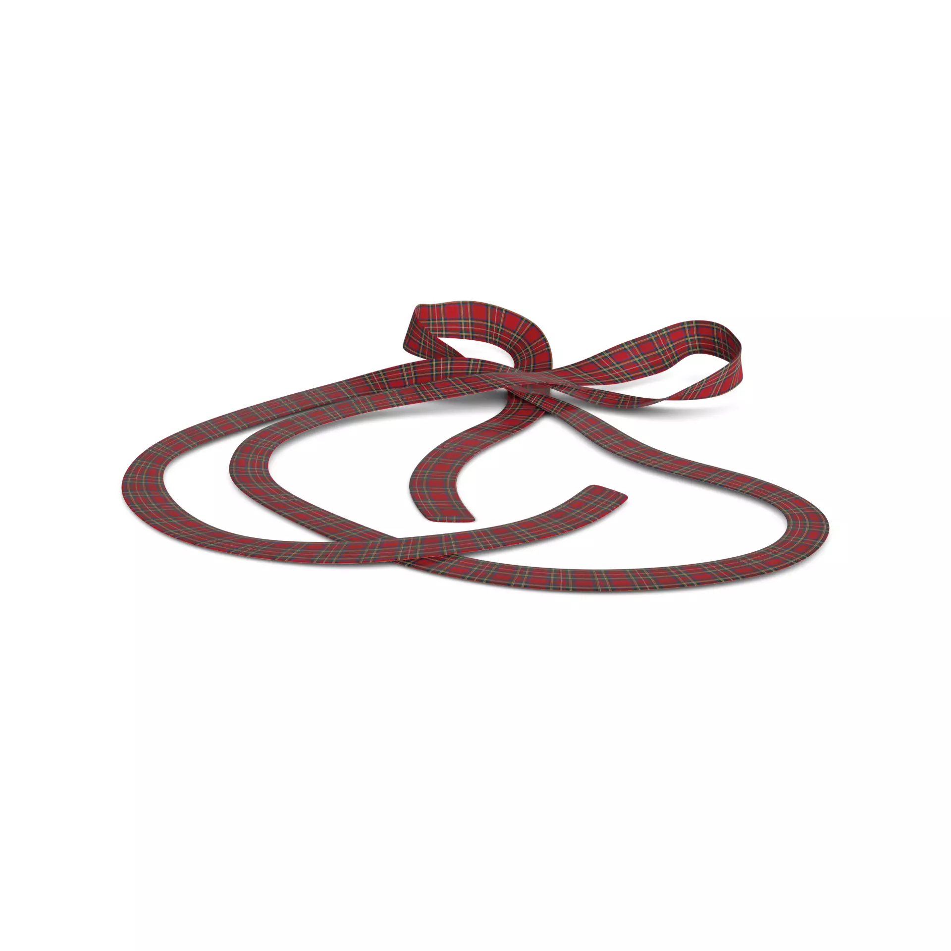 Gift Packaging Christmas Gift Ribbon 3D model_0