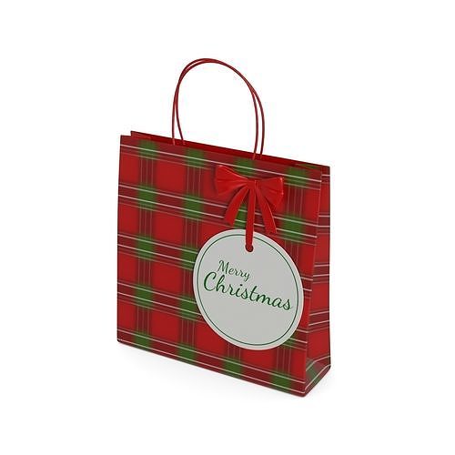 Gift Packaging Christmas Gift Bag Set 3D model
