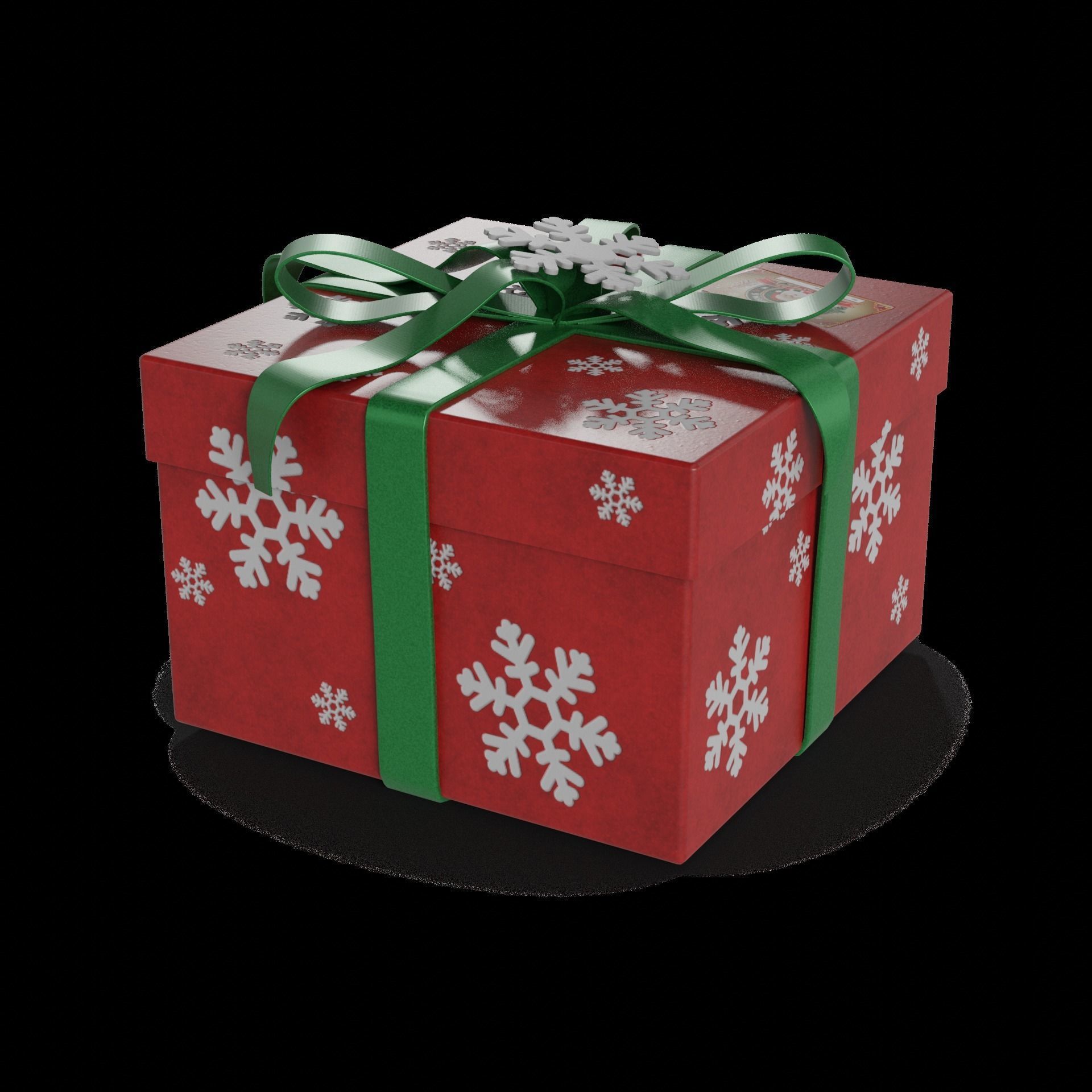 Gift Packaging Christmas Gift Box 3D model_1