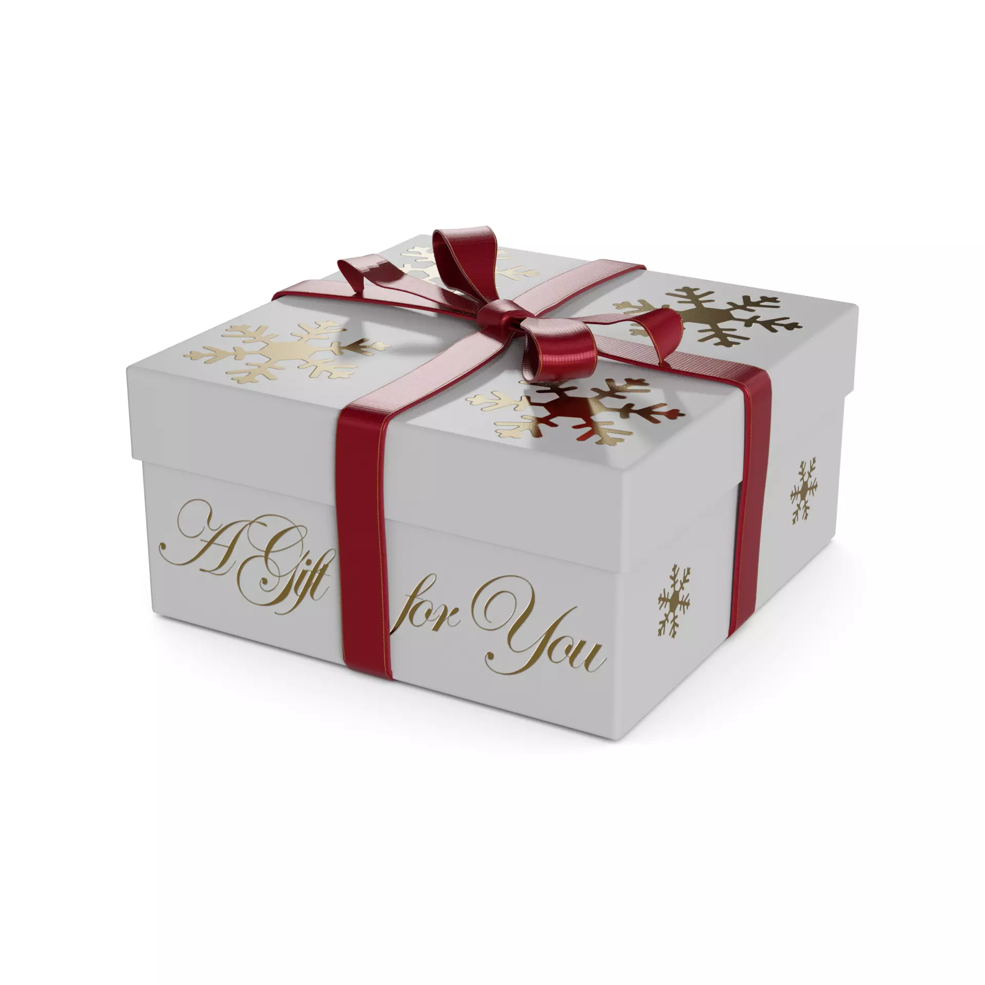 Gift Packaging Christmas Gift Box Low-poly 3D model_0