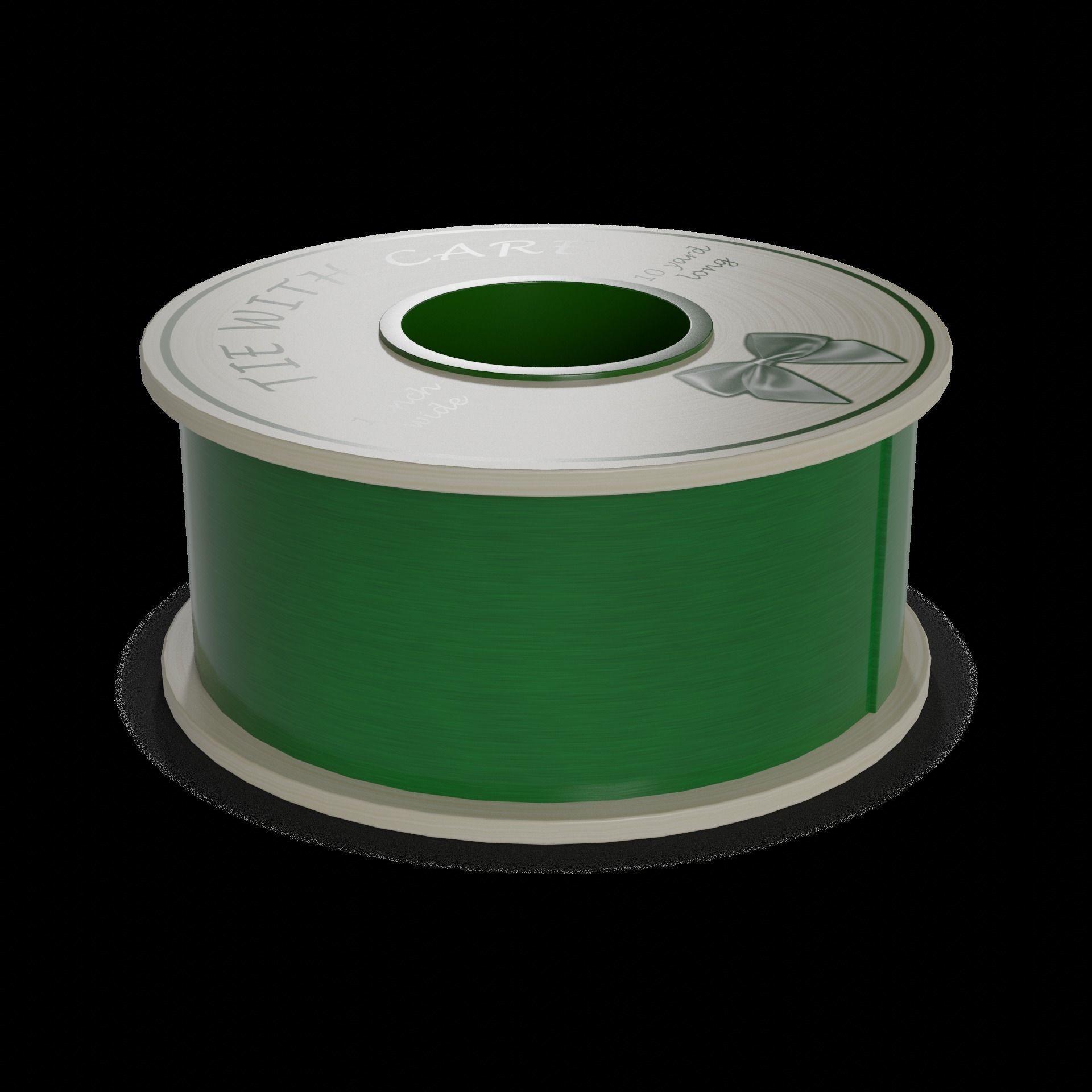 Gift Packaging Christmas Gift Ribbon Low-poly 3D model_6