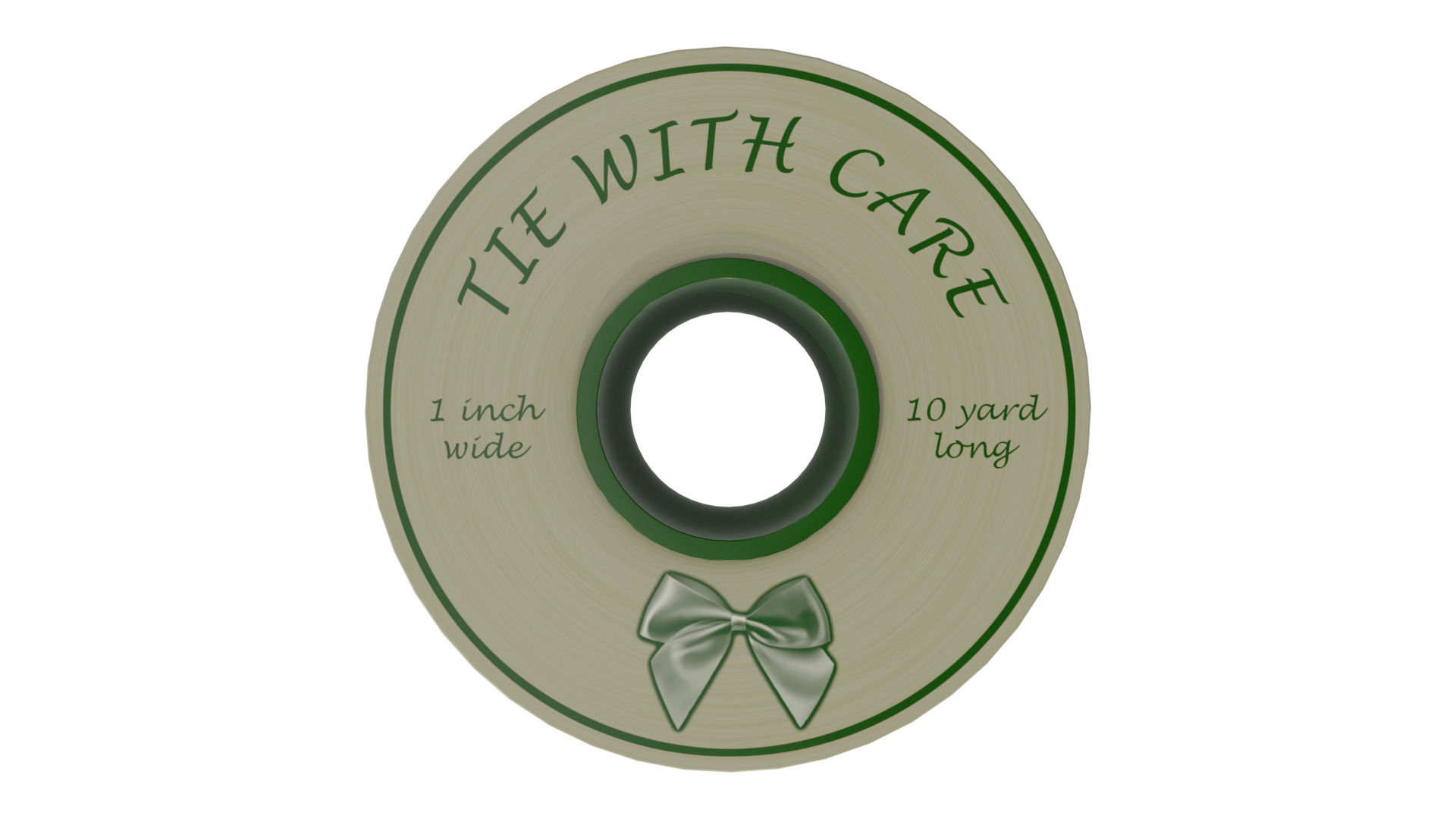 Gift Packaging Christmas Gift Ribbon Low-poly 3D model_2