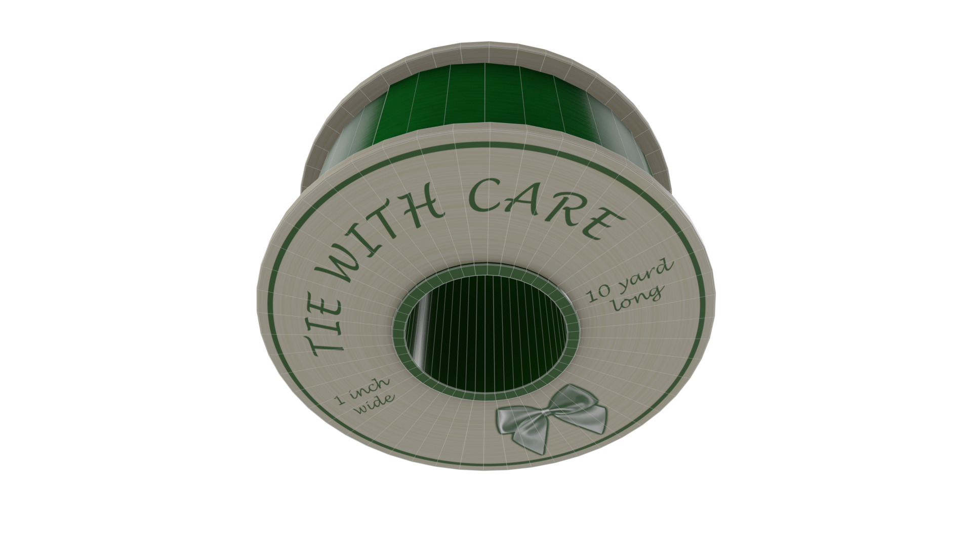 Gift Packaging Christmas Gift Ribbon Low-poly 3D model_5