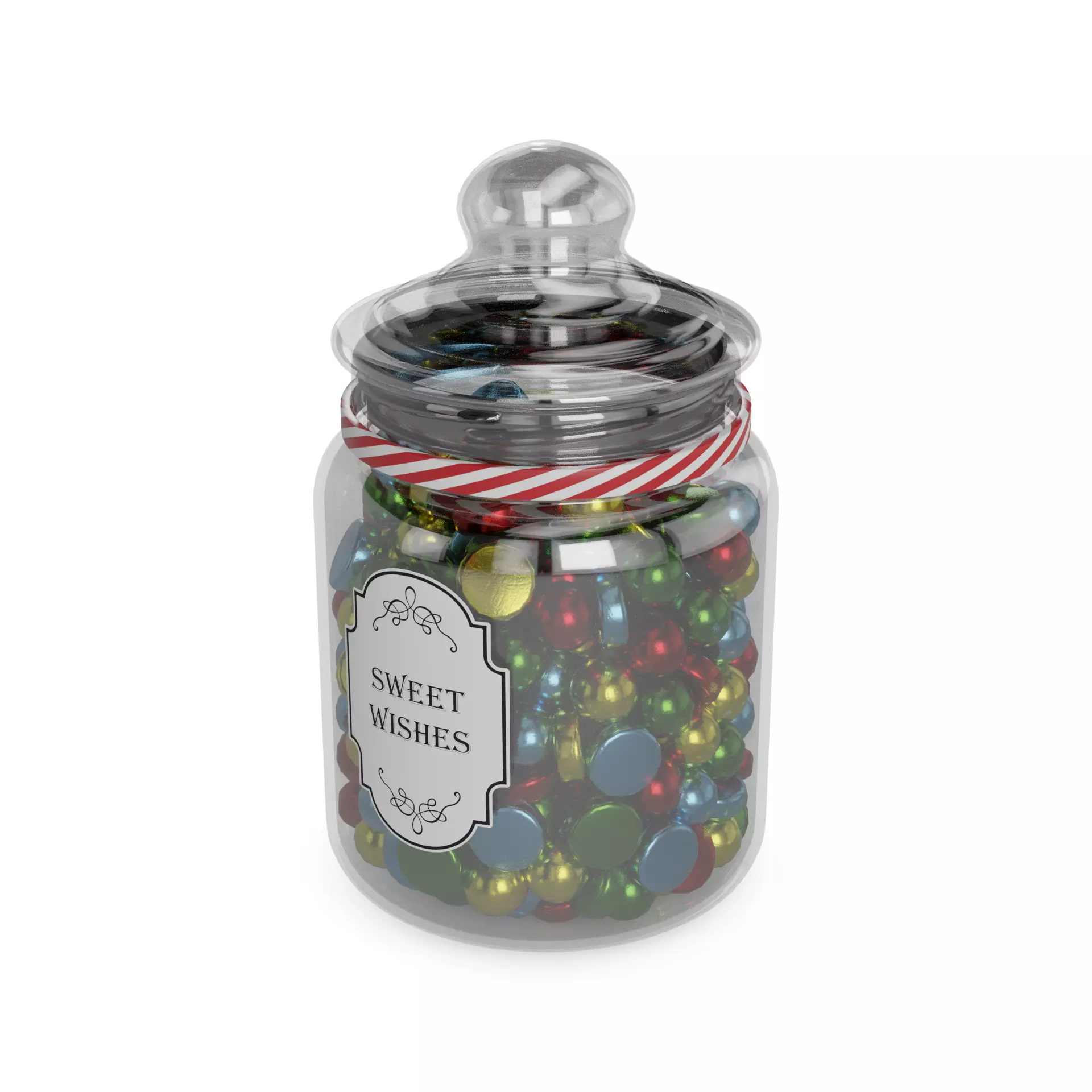 Gift Packaging Christmas Gift Jar 3D model_0