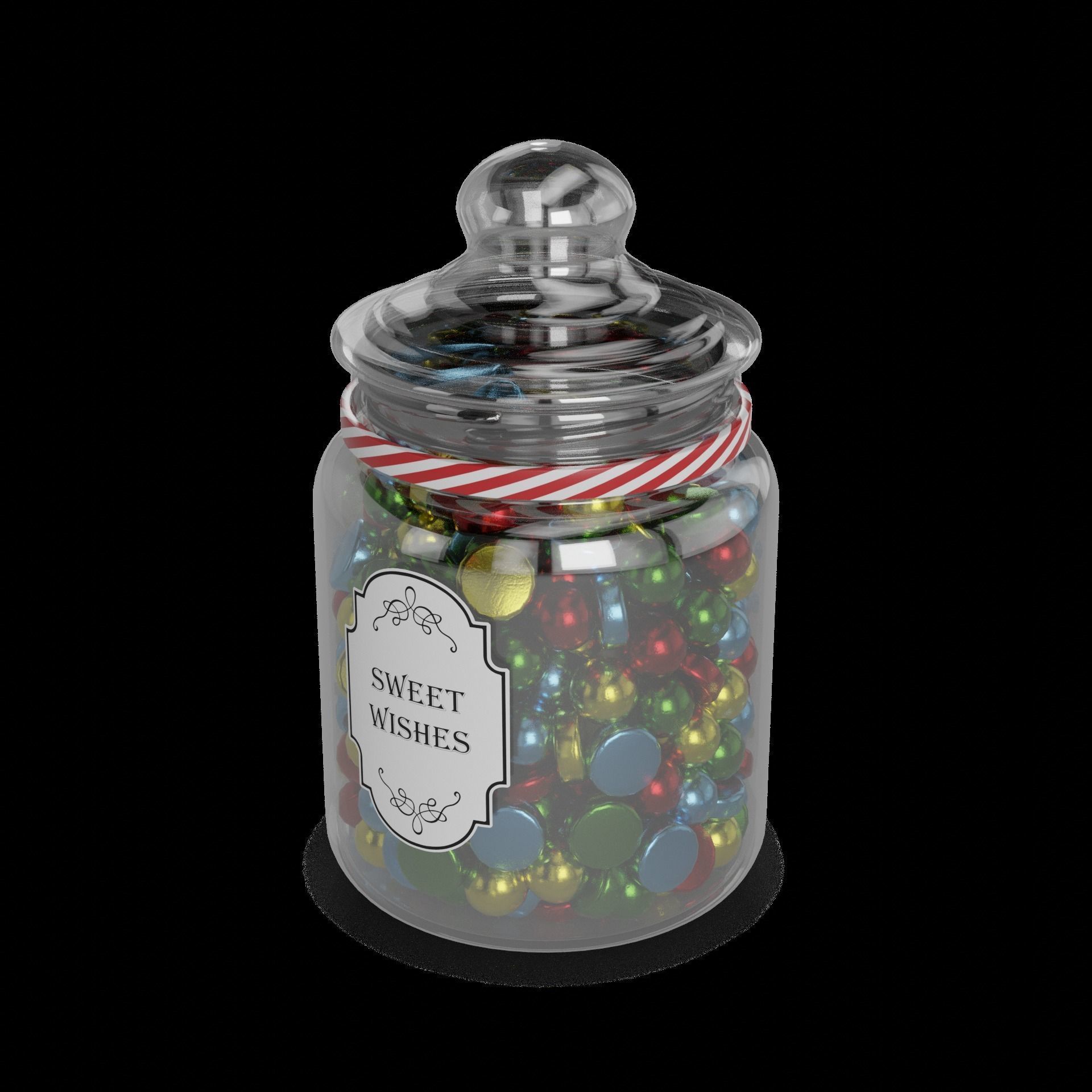 Gift Packaging Christmas Gift Jar 3D model_1