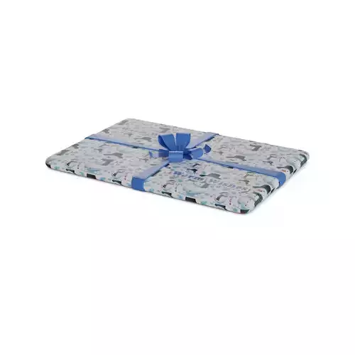 Gift Packaging Snowman Wrapping Paper 3D model