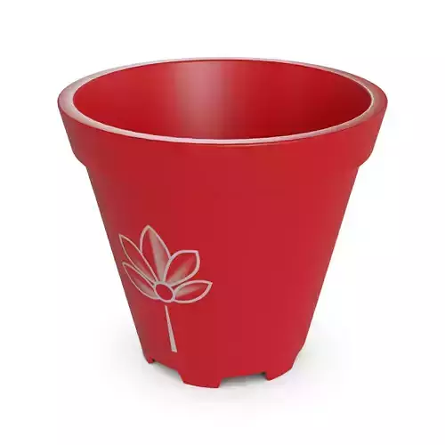 Vases and pots Plastic Flower Pot Low-poly 3D model