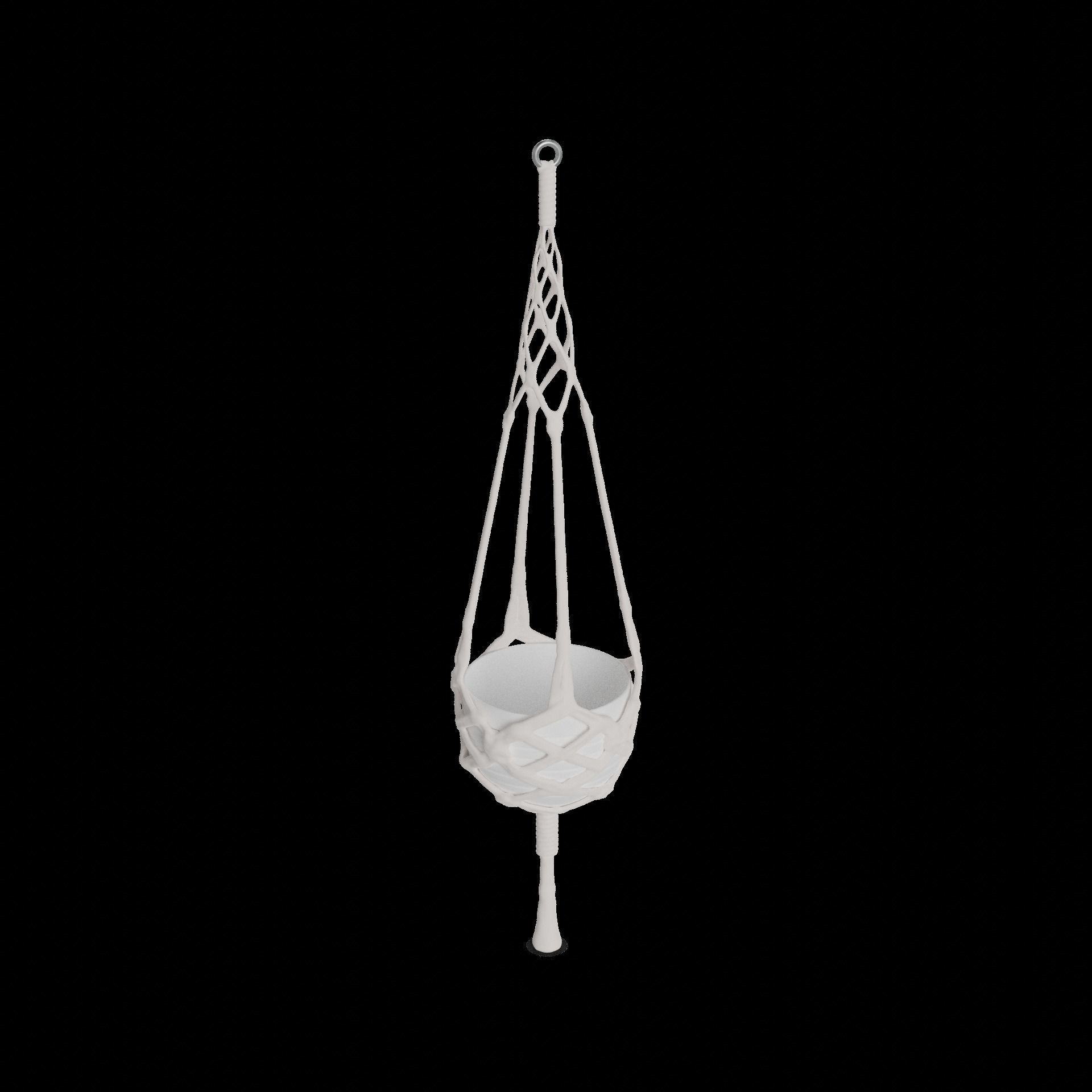 Vases and pots Hanging Macrame Plant Holder 3D model_1