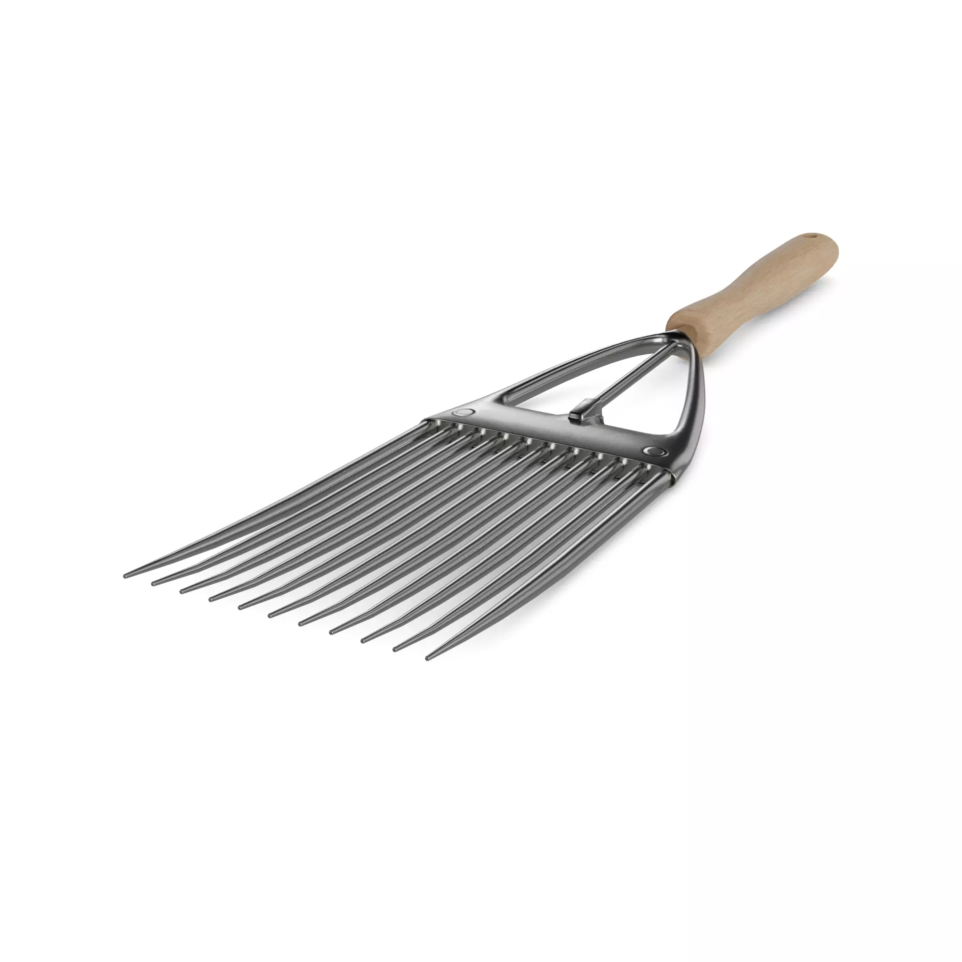 Gardening tools Garden Rake Low-poly 3D model_0