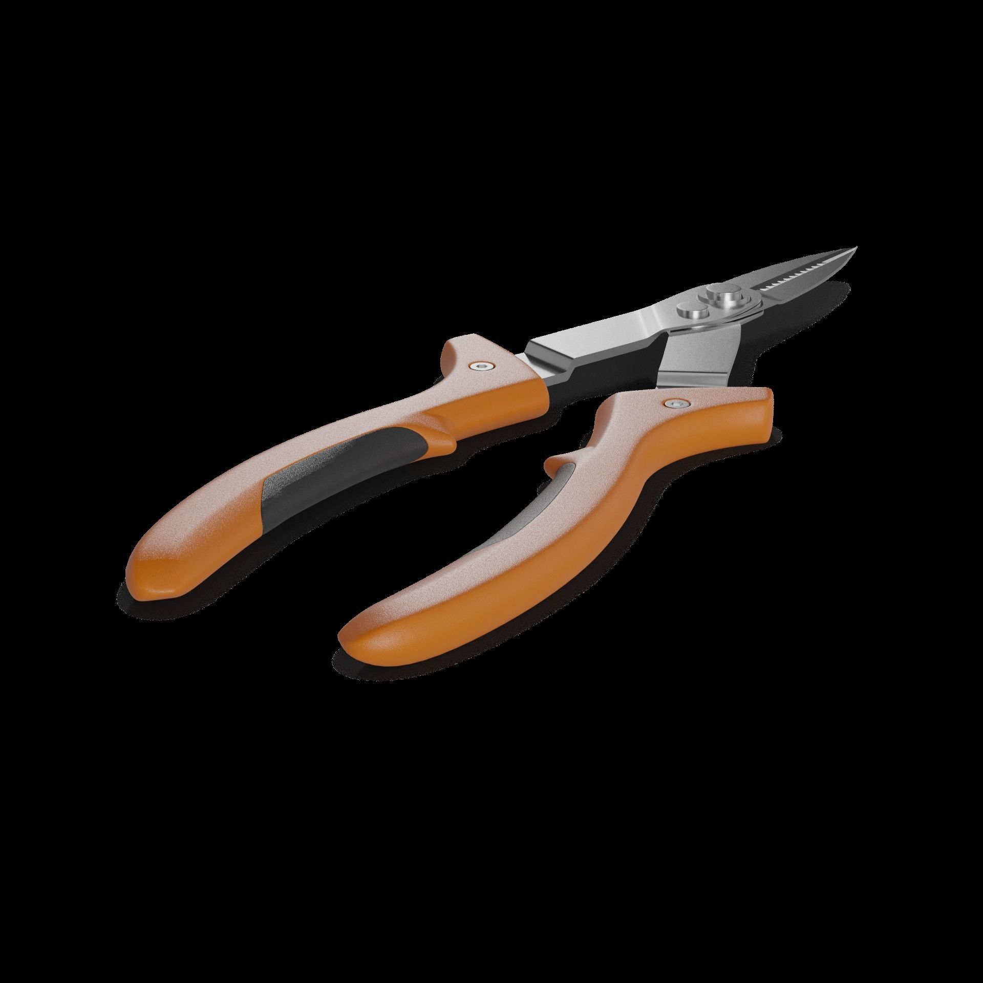 Gardening tools Pruning Shears Low-poly 3D model_1