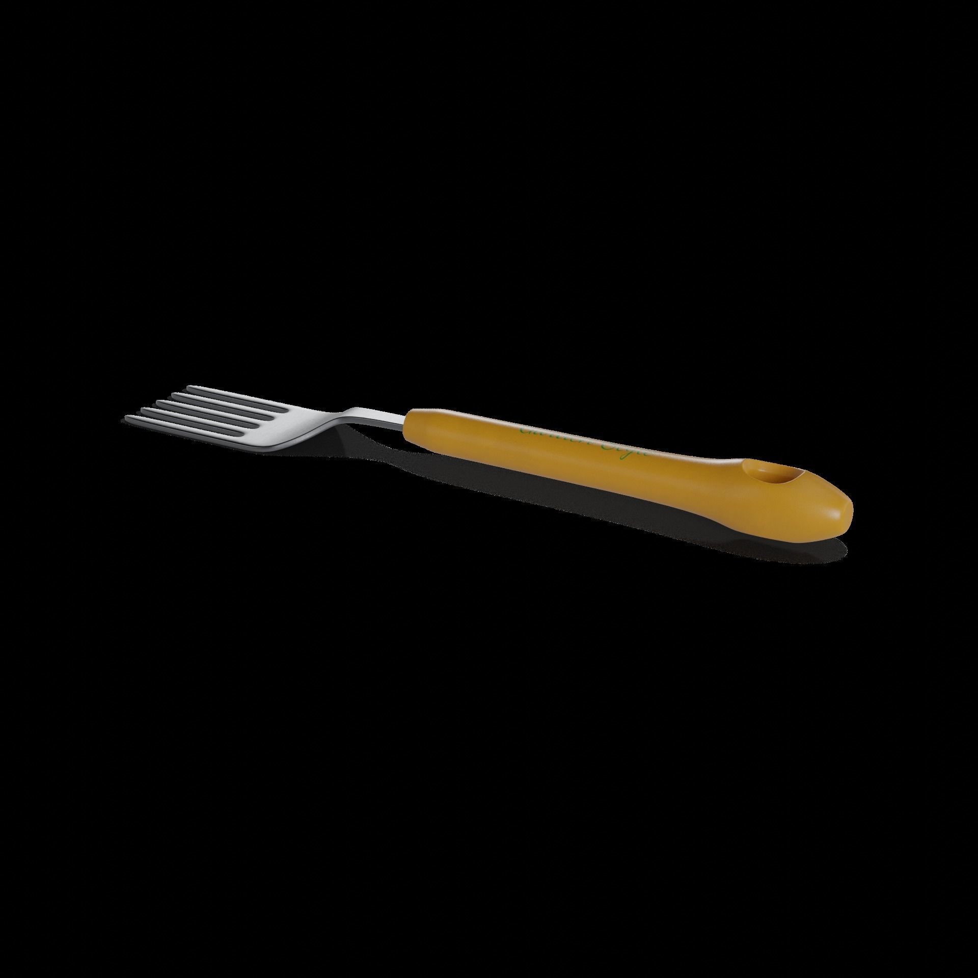 Gardening tools Garden Fork Low-poly 3D model_1