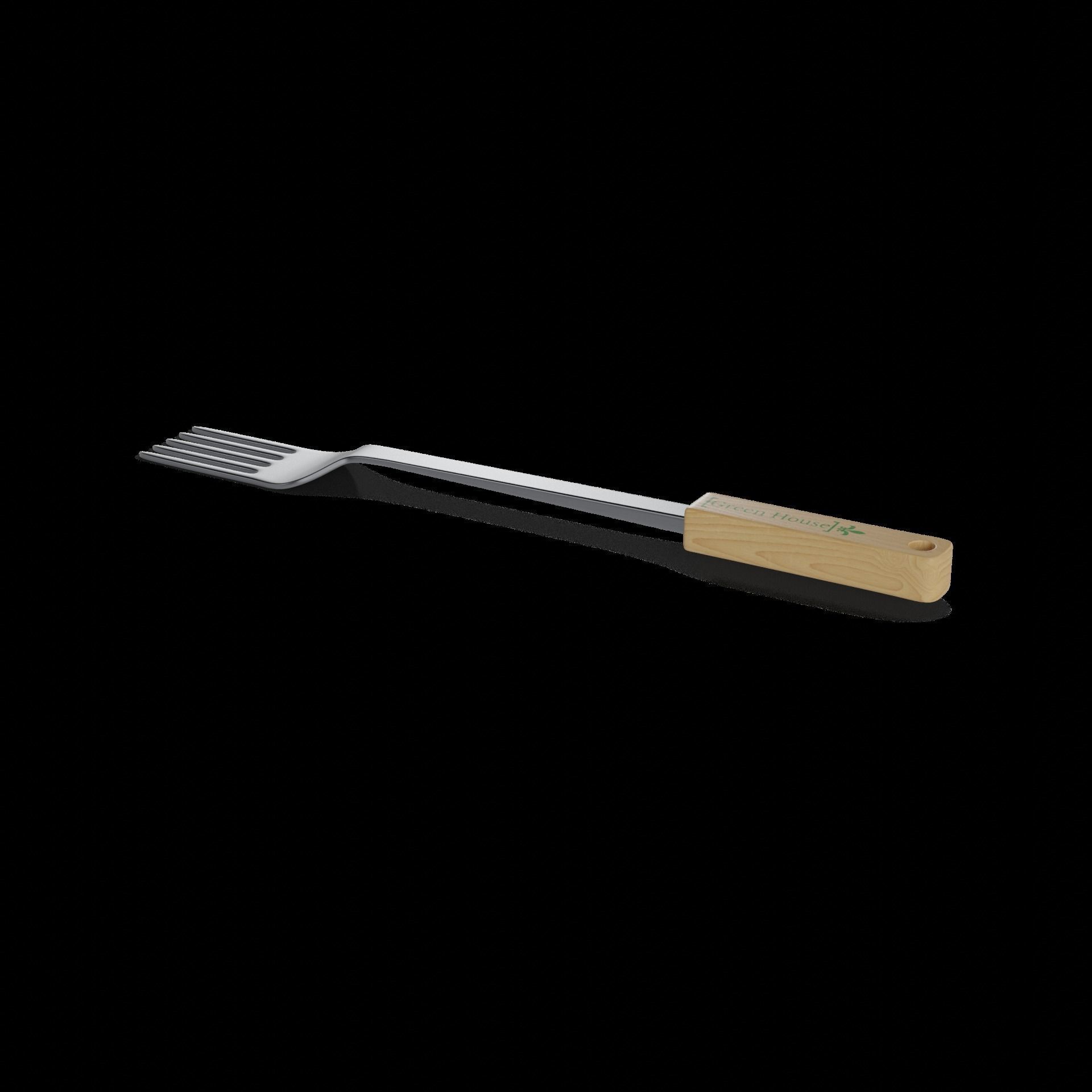 Gardening tools Garden Fork Low-poly 3D model_1