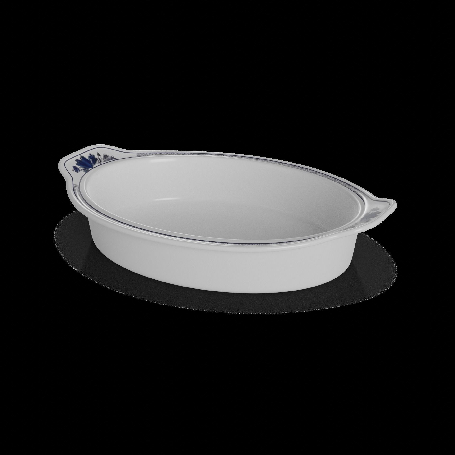 Baking dishes Oval Baking Dish Low-poly 3D model_1