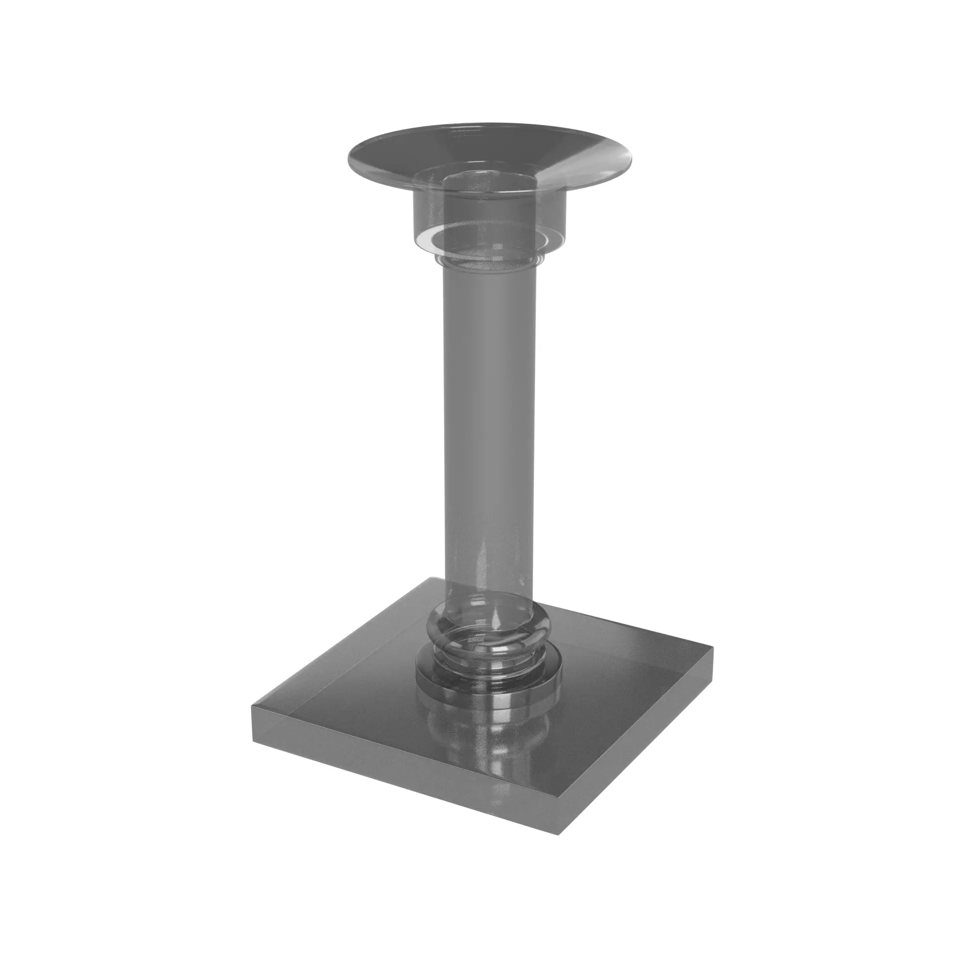 Candles and candleholders Candlestick Holder Low-poly 3D model_0