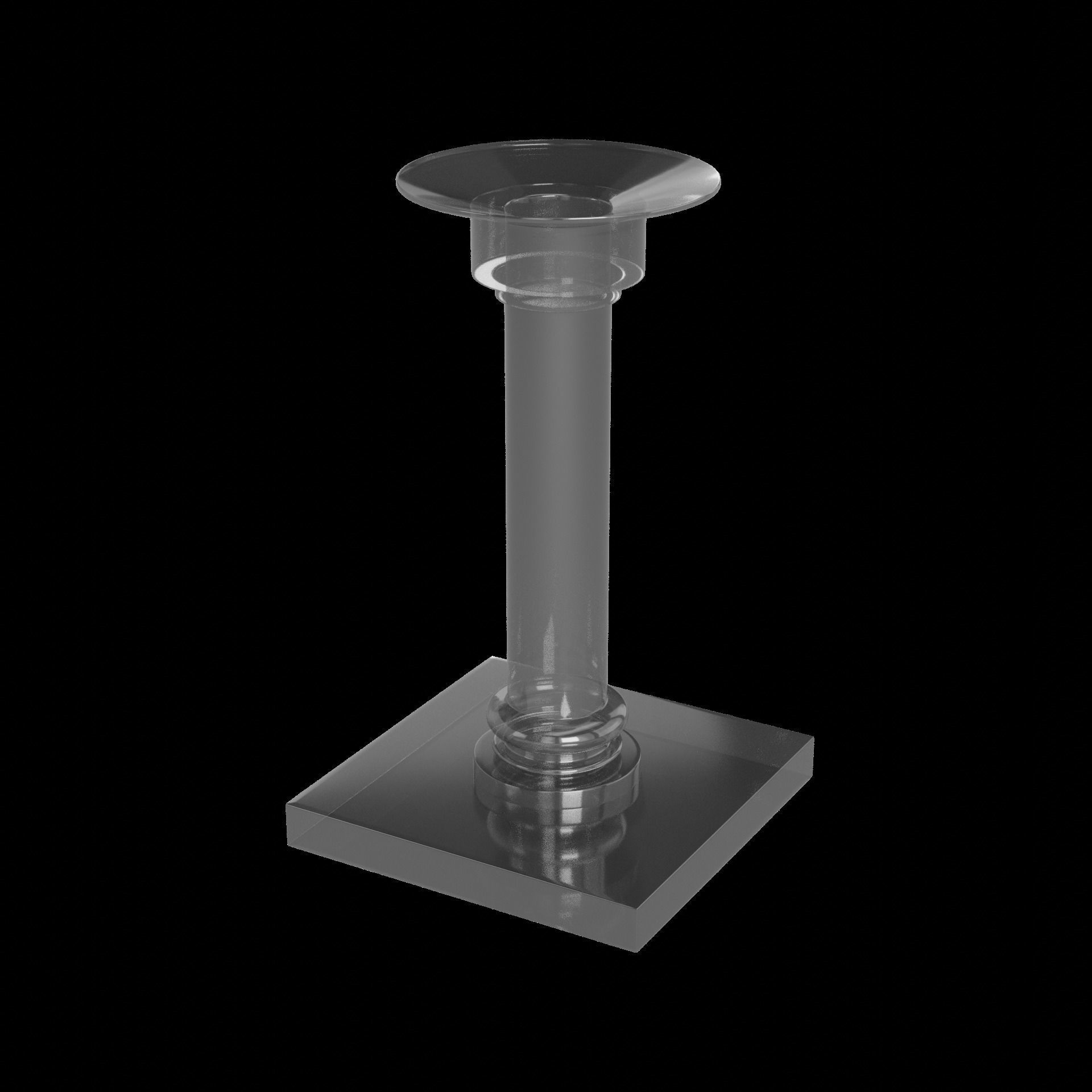 Candles and candleholders Candlestick Holder Low-poly 3D model_1