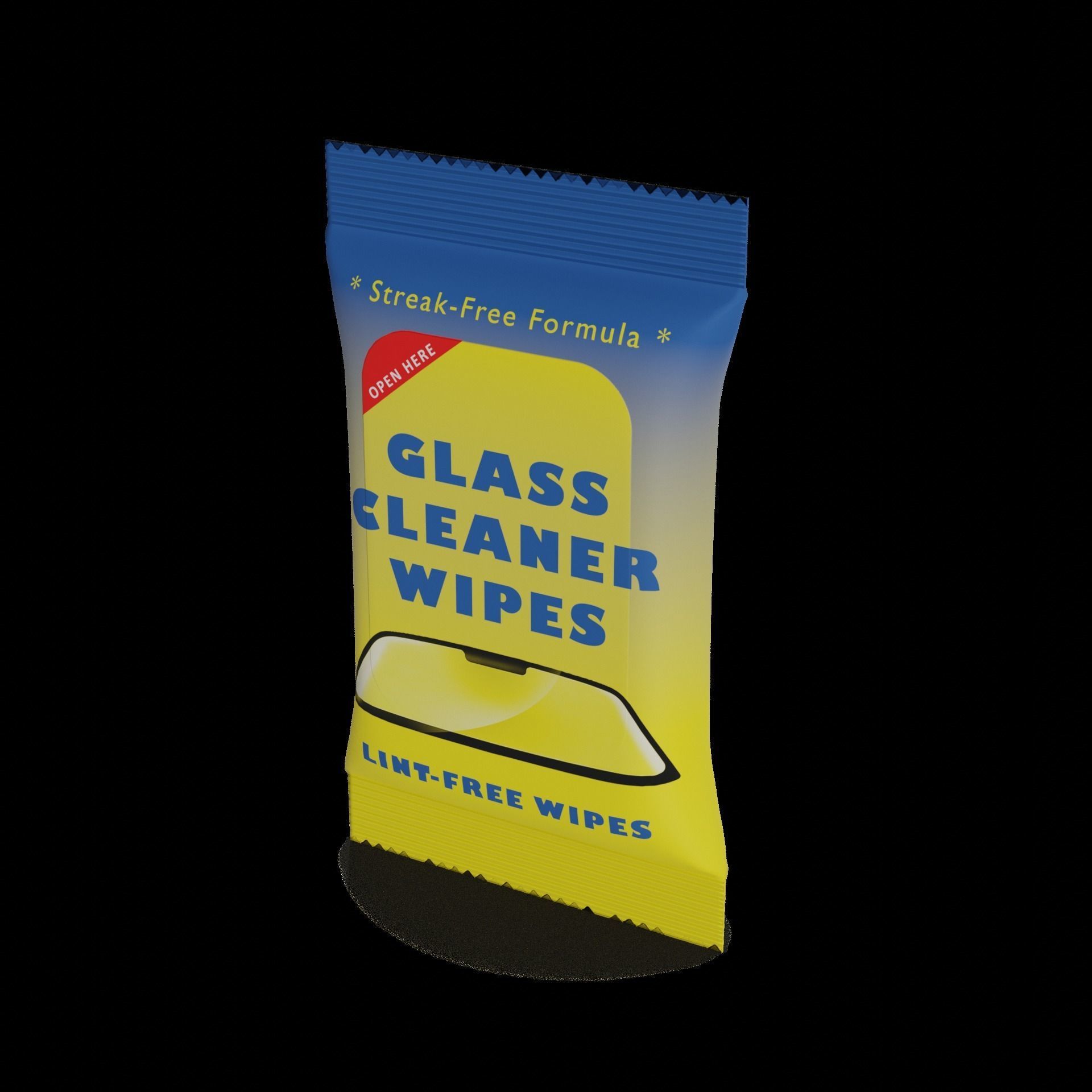 Car cleaning Glass Cleaner Wipes Low-poly 3D model_1