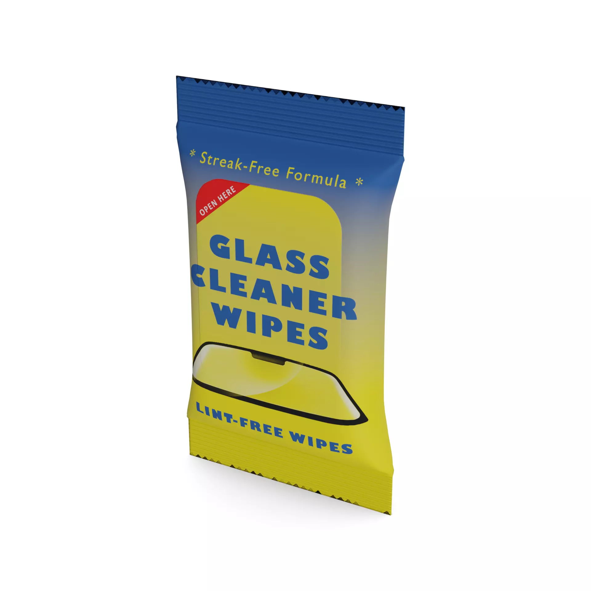 Car cleaning Glass Cleaner Wipes Low-poly 3D model_0