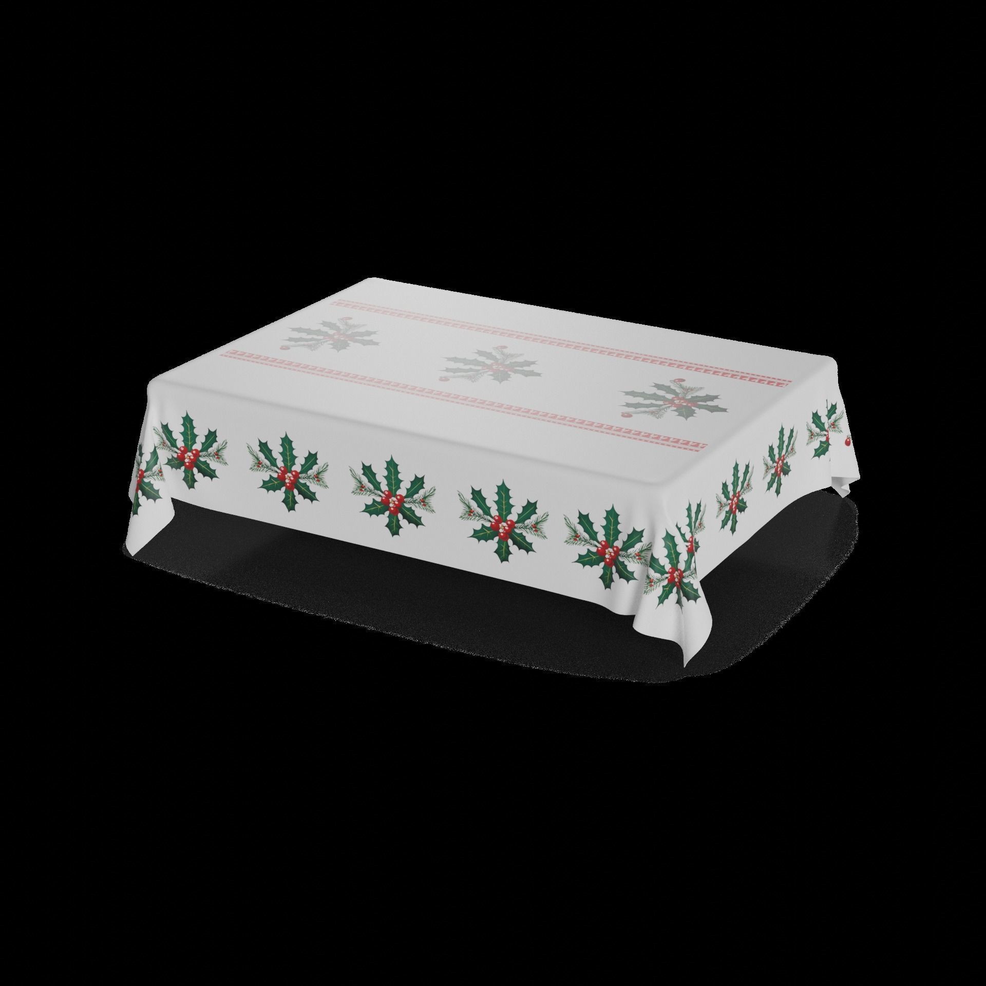 Christmas decorations Christmas Tablecloth 3D model_1