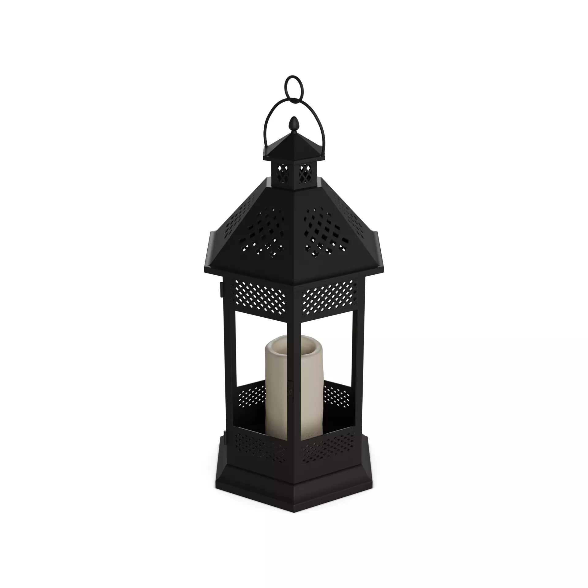 Candles and candleholders Candle Lantern 3D model_0