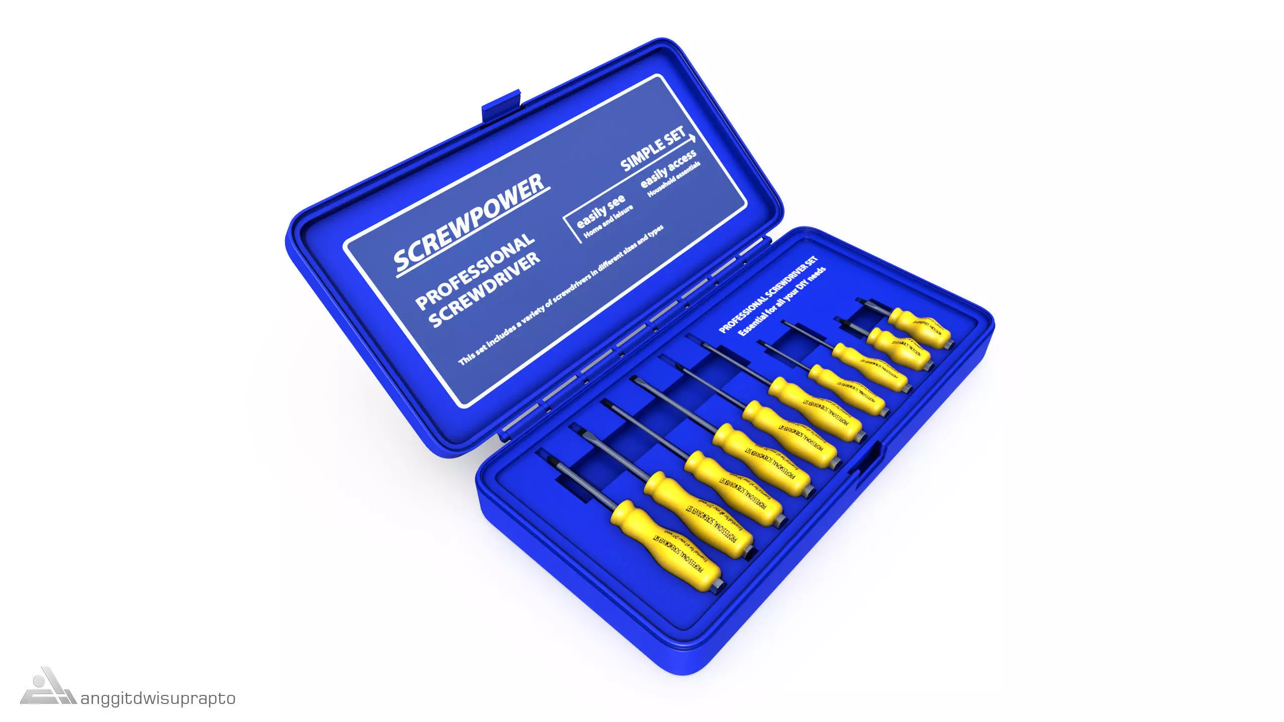 DIY essentials Screwdriver Set 3D model_0