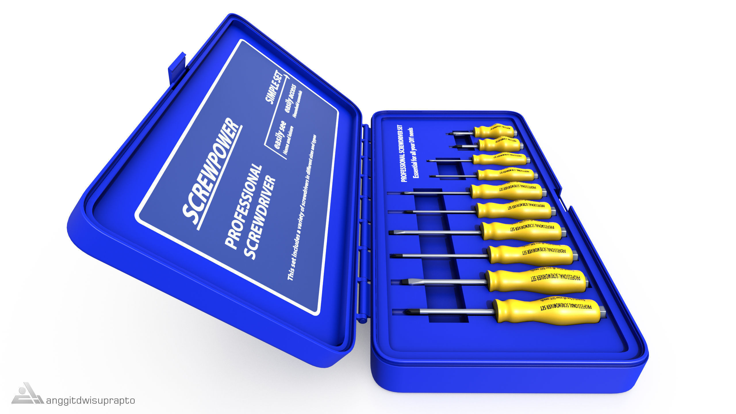 DIY essentials Screwdriver Set 3D model_2