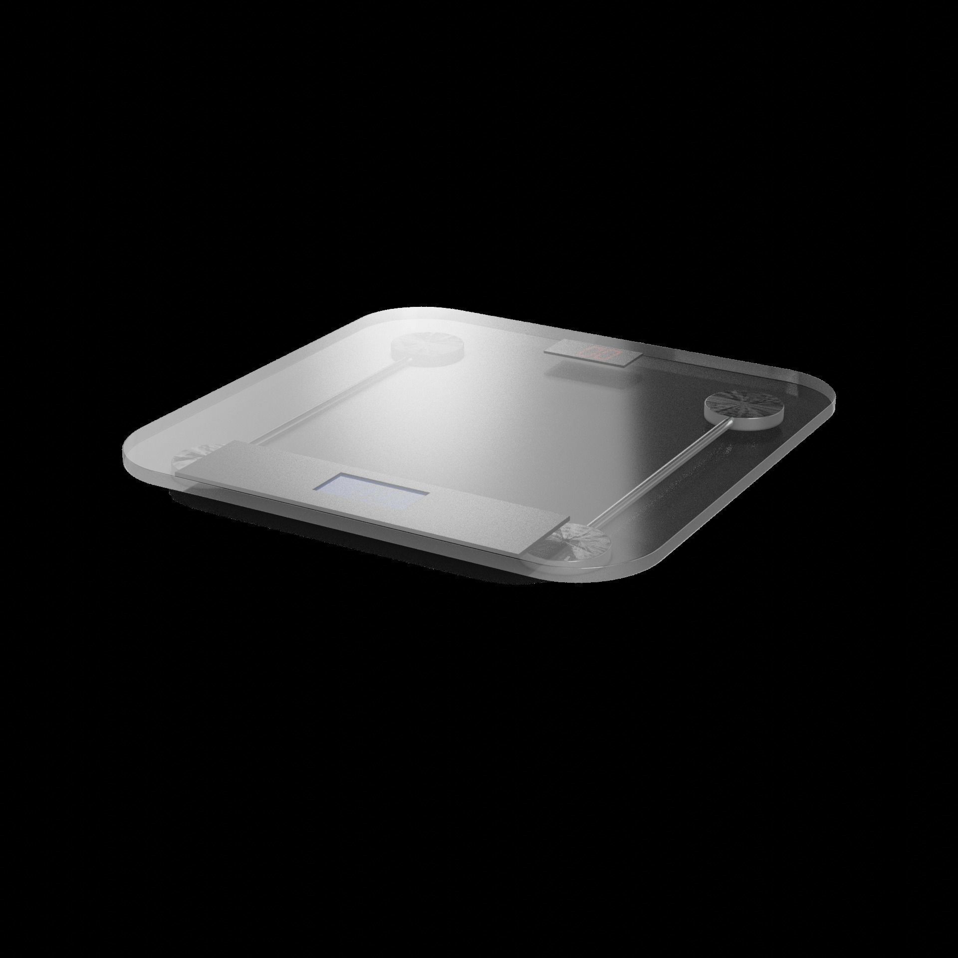 Bathroom accessories Bathroom Scale Low-poly 3D model_1