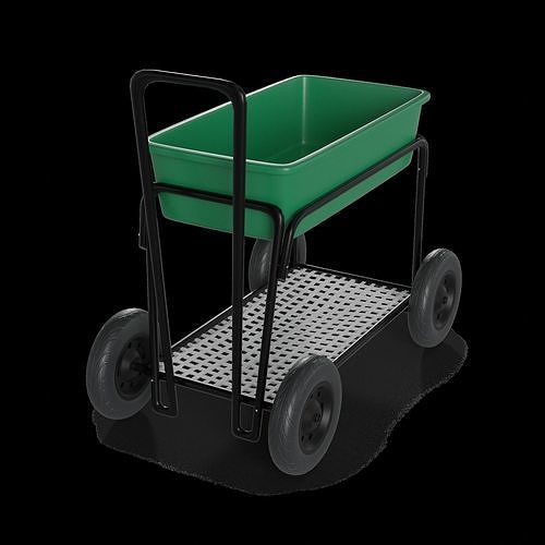 Gardening tools Garden Cart Low-poly 3D model 2