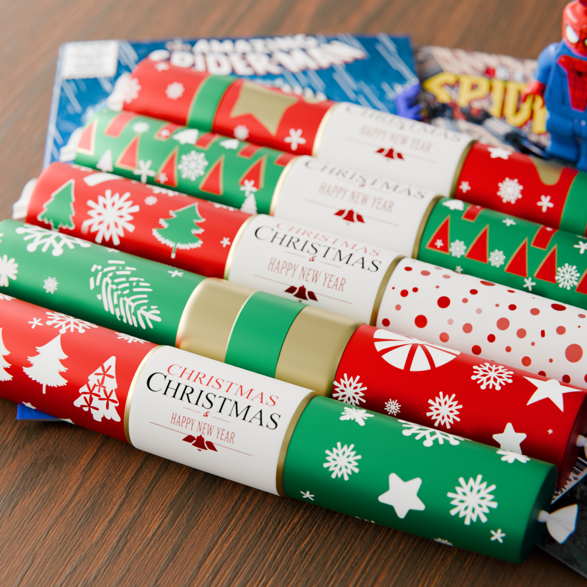 Christmas decorations Christmas Crackers Low-poly 3D model_2