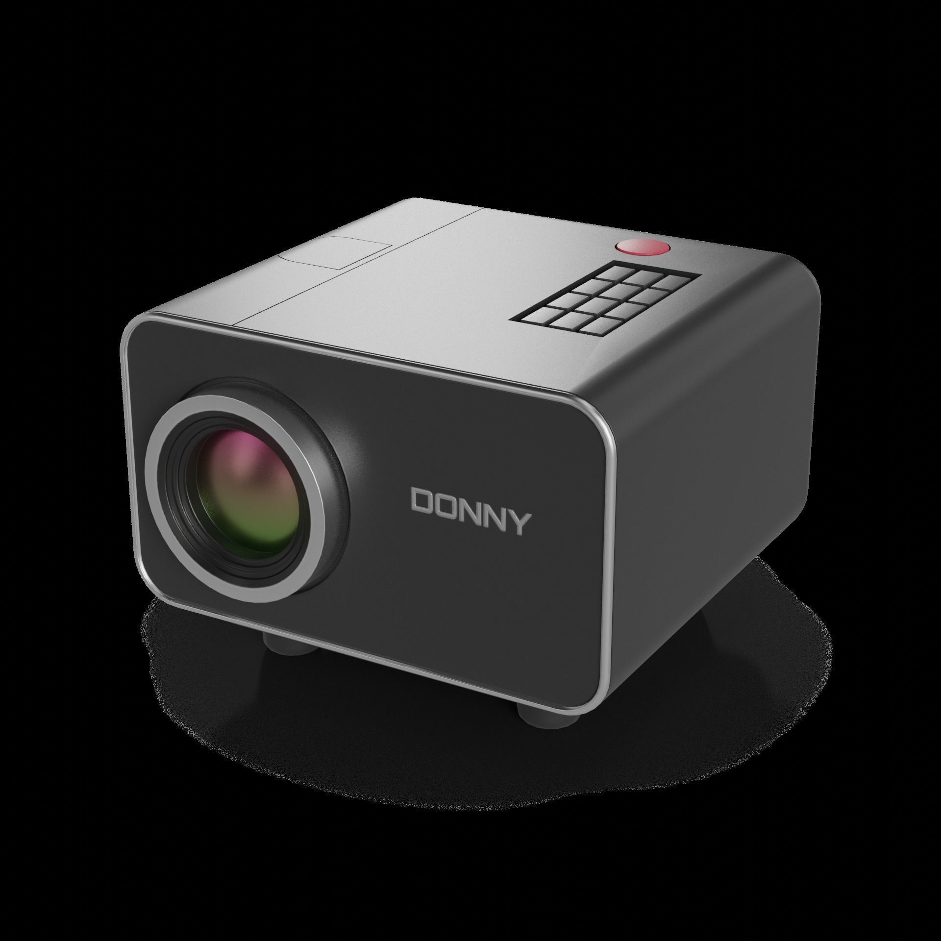 Electronic devices and accessories Portable Projector Low-poly 3D model_1