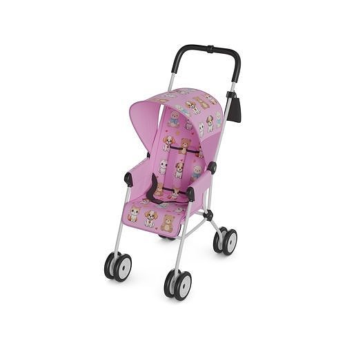 Dolls and their accessories Doll Stroller 3D model