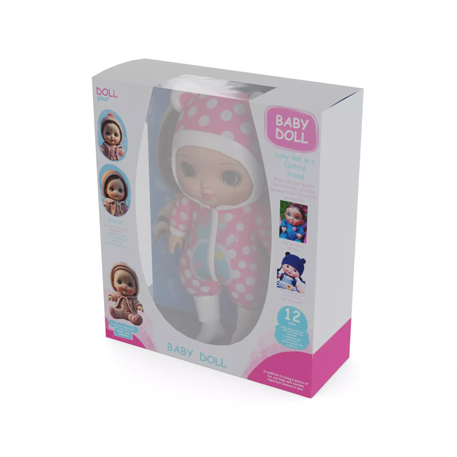 Dolls and their accessories Baby Doll 3D model_0