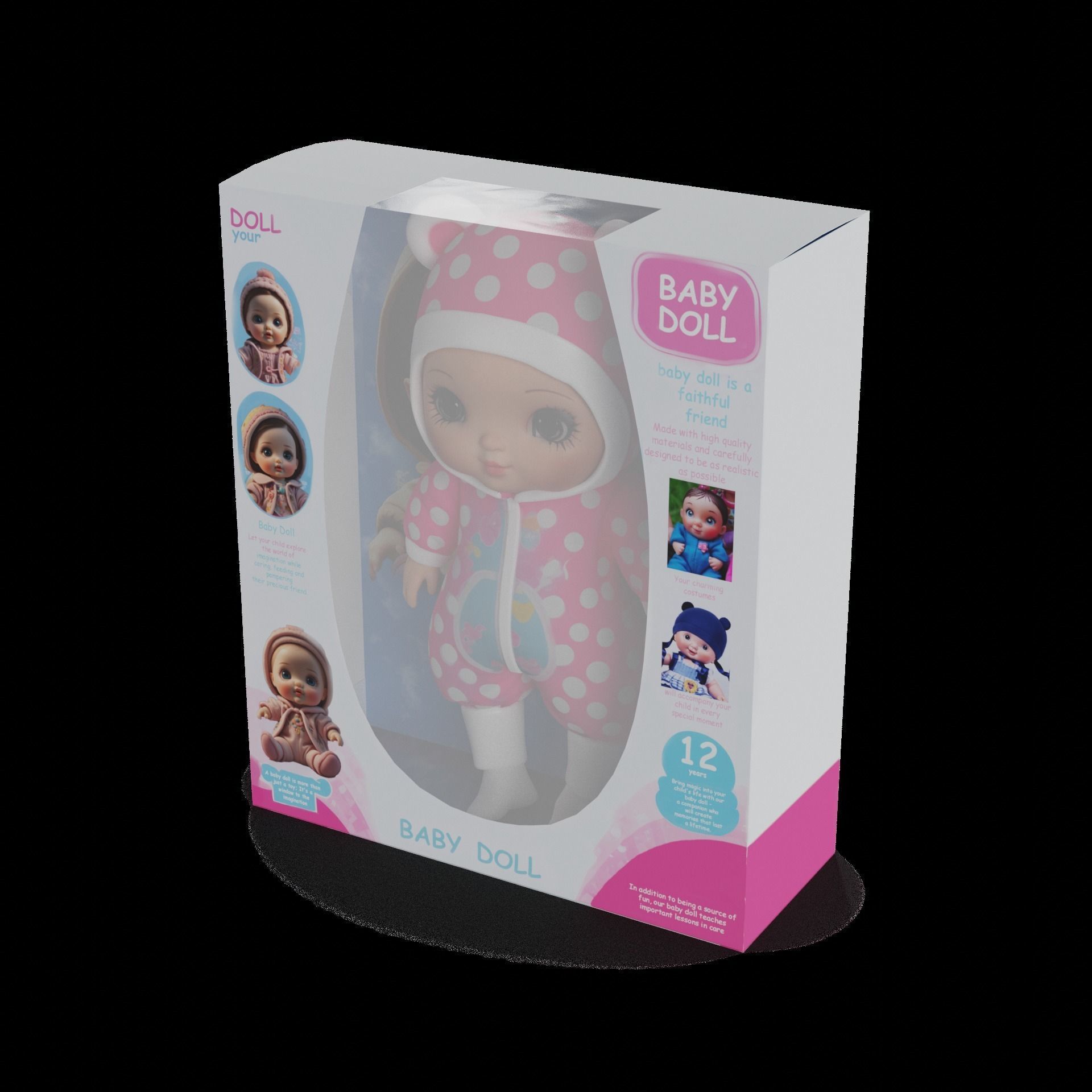 Dolls and their accessories Baby Doll 3D model_1