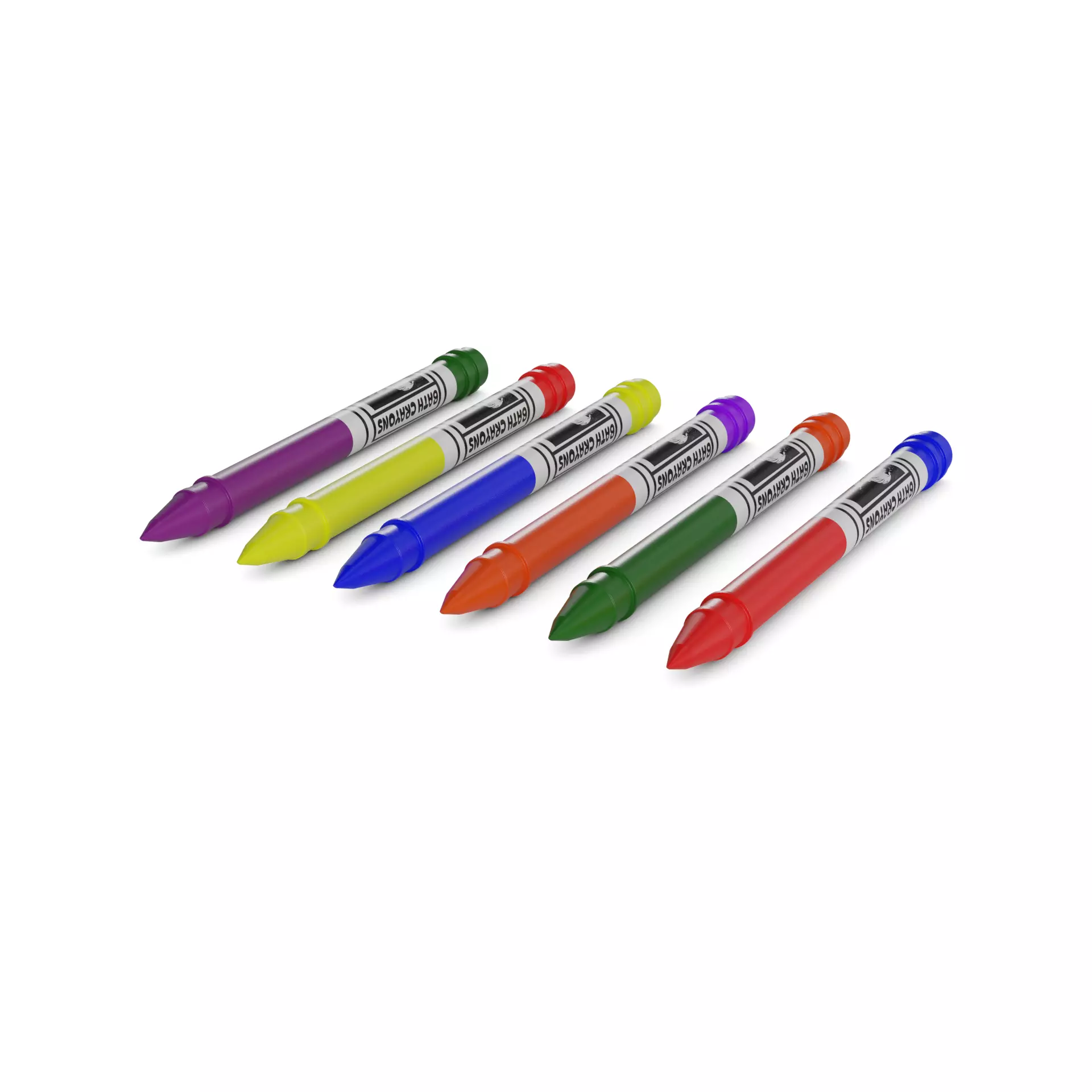 Other toys Bath Crayons Low-poly 3D model_0