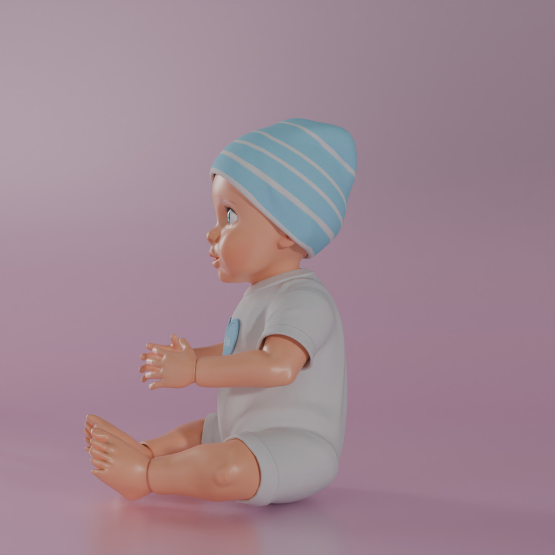 Toys Baby Doll 3D model_1
