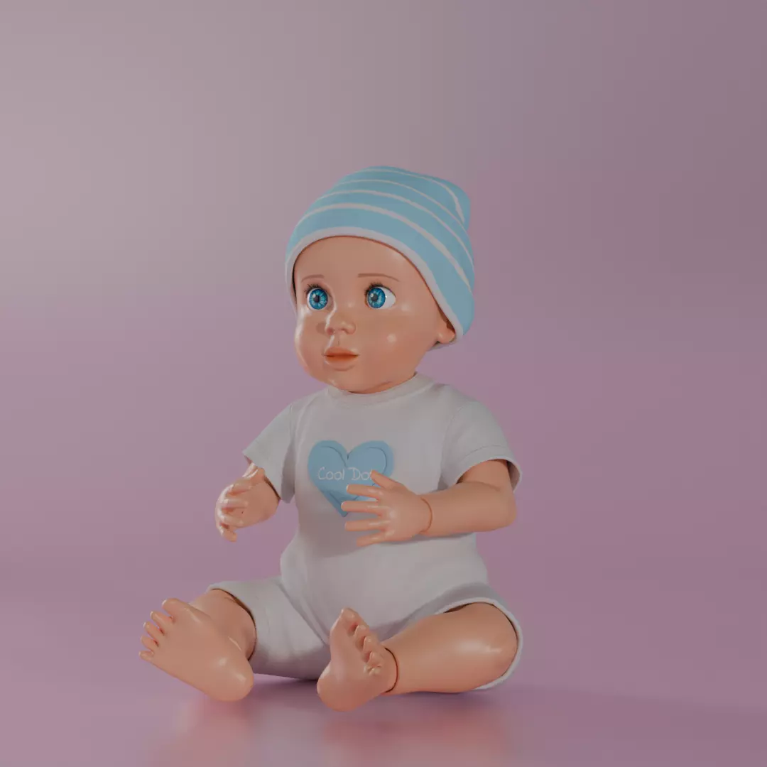 Toys Baby Doll 3D model_0