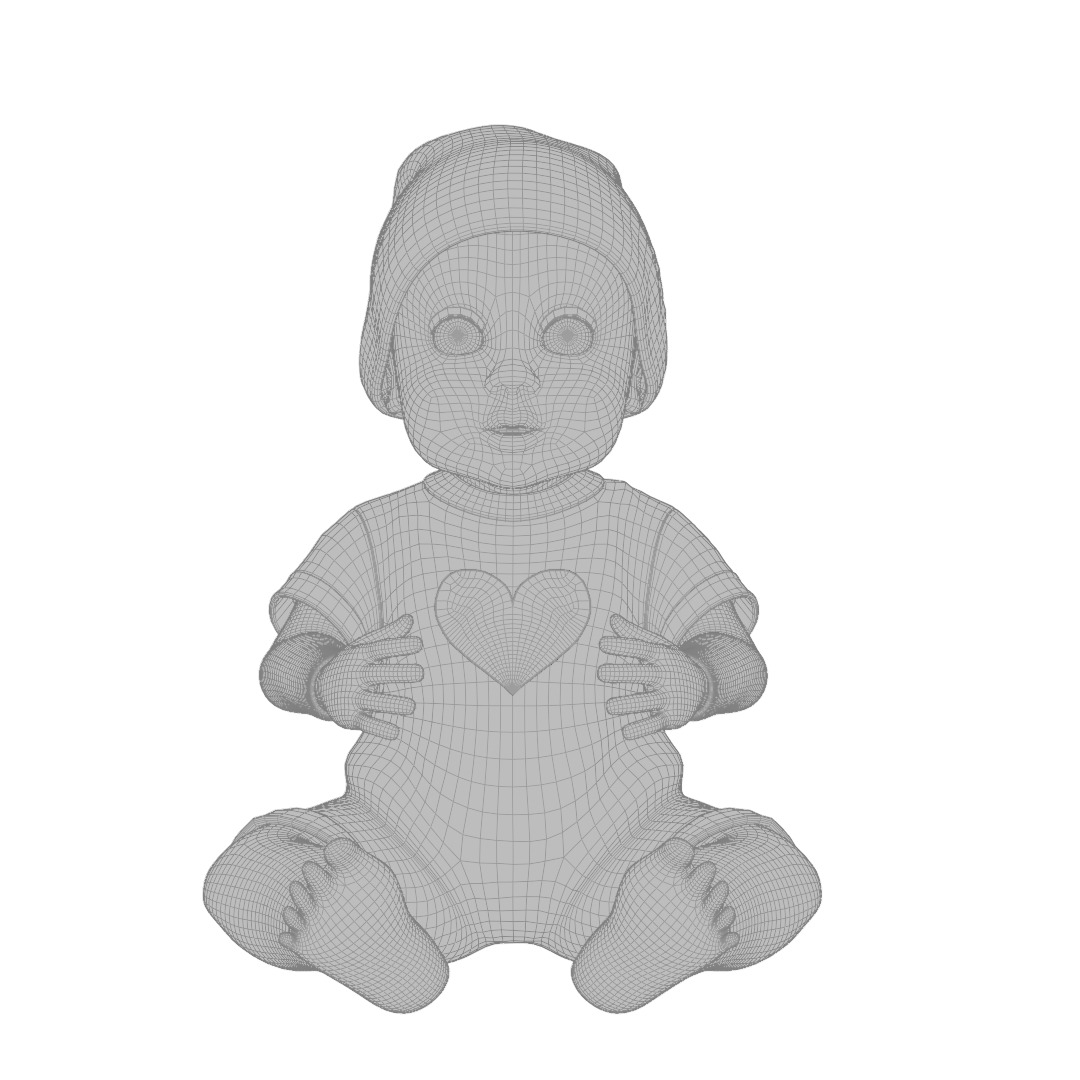 Toys Baby Doll 3D model_4