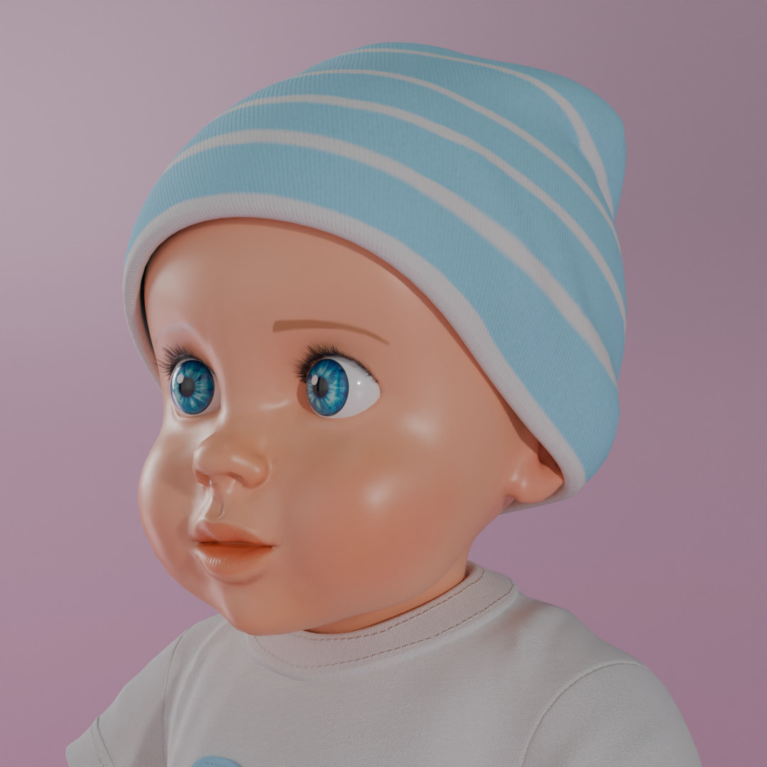 Toys Baby Doll 3D model_3