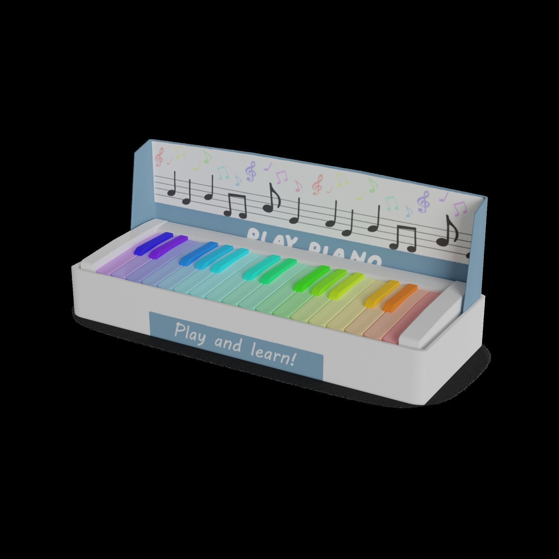 Other toys Toy Piano Low-poly 3D model_1