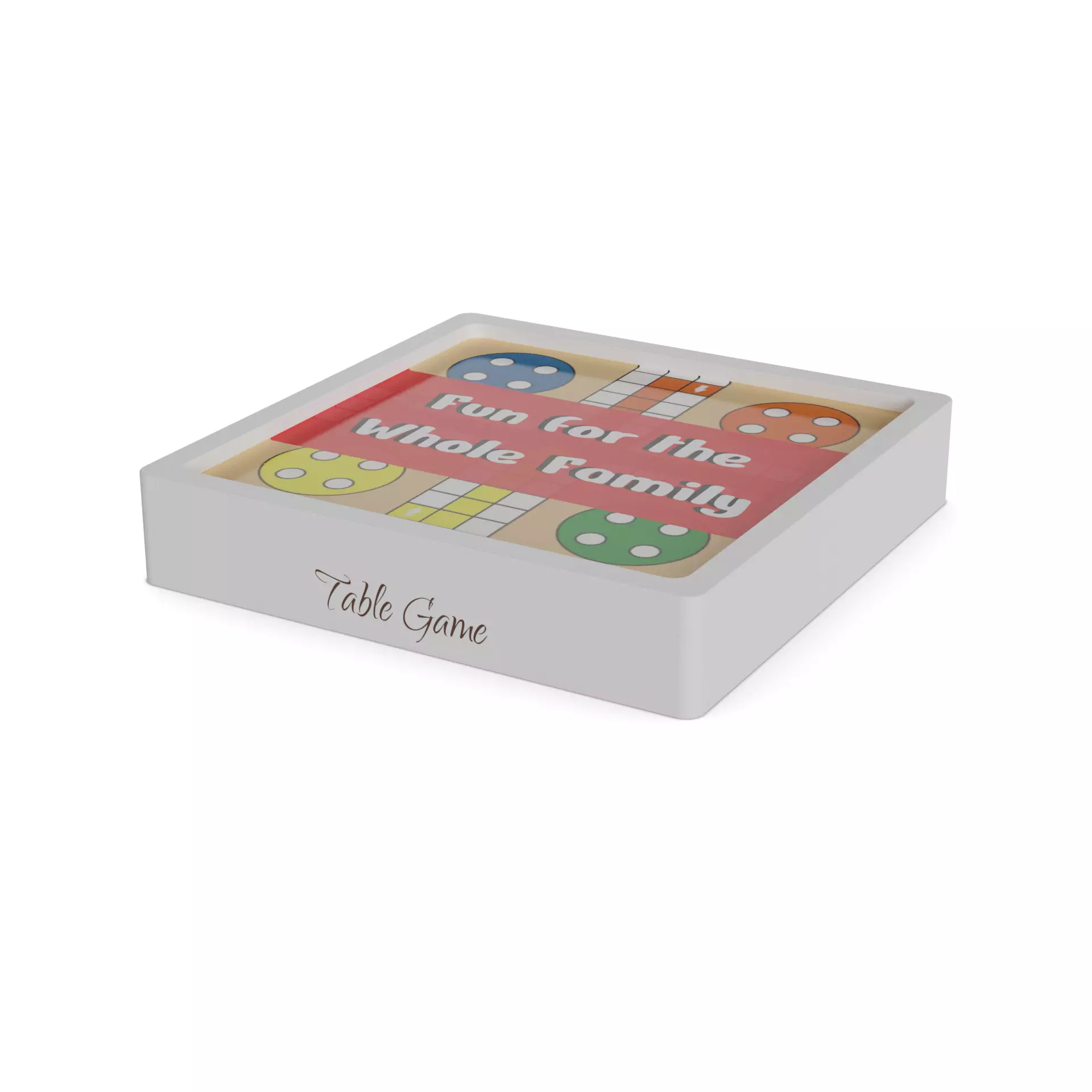 Table games Ludo Low-poly 3D model