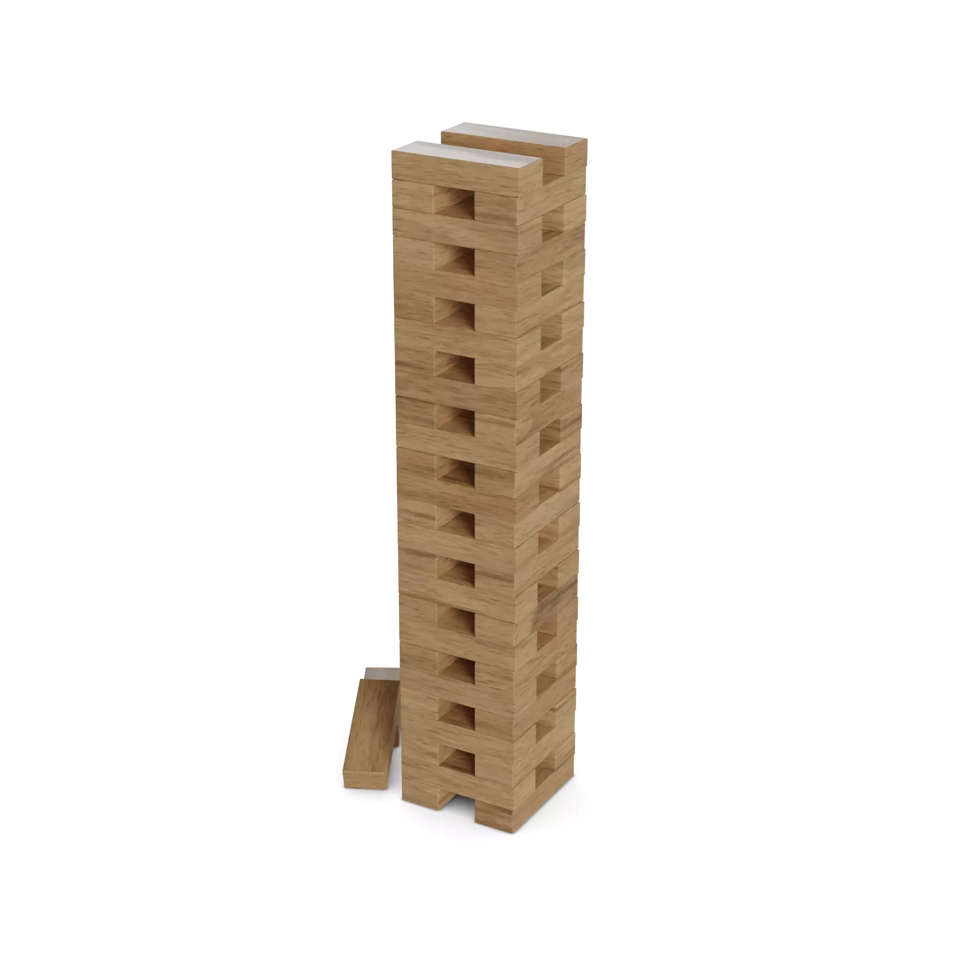 Table games Jenga Blocks 3D model_0