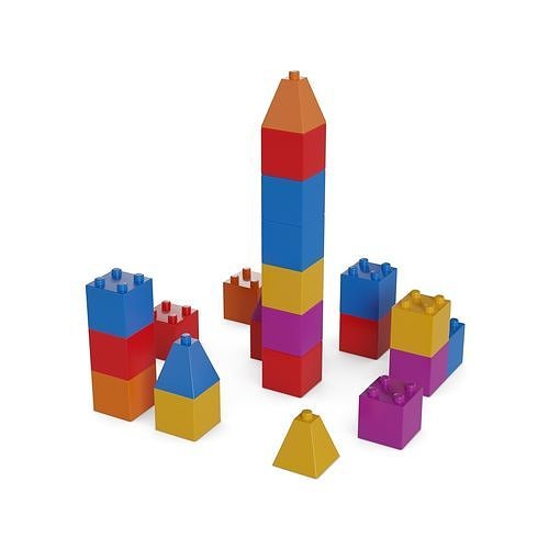Baby and educational toys Building Blocks Low-poly 3D model
