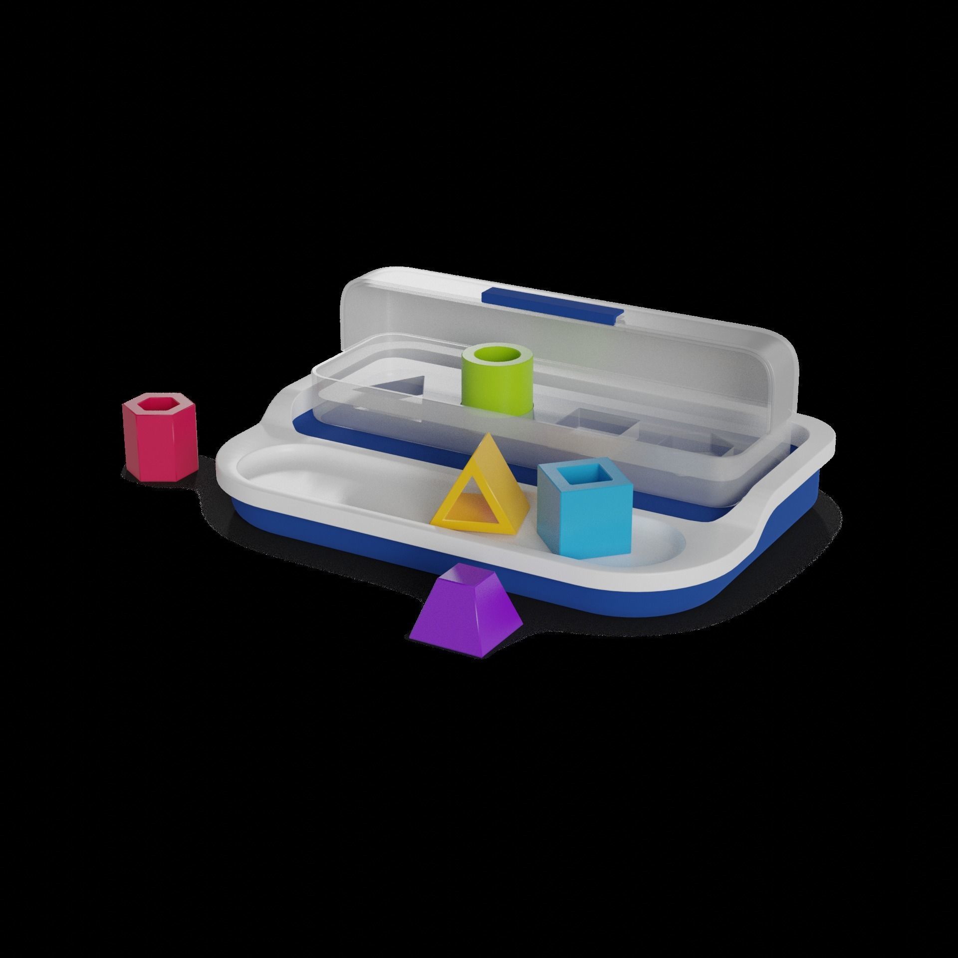 Baby and educational toys Shape Sorter Low-poly 3D model_1