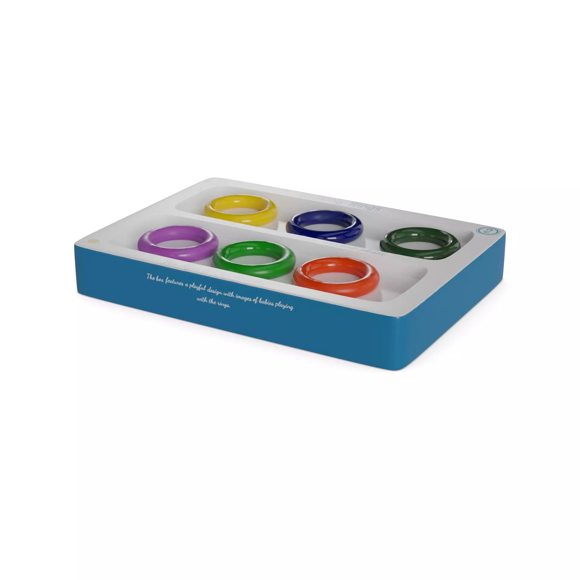 Baby and educational toys Stacking Rings Low-poly 3D model_0