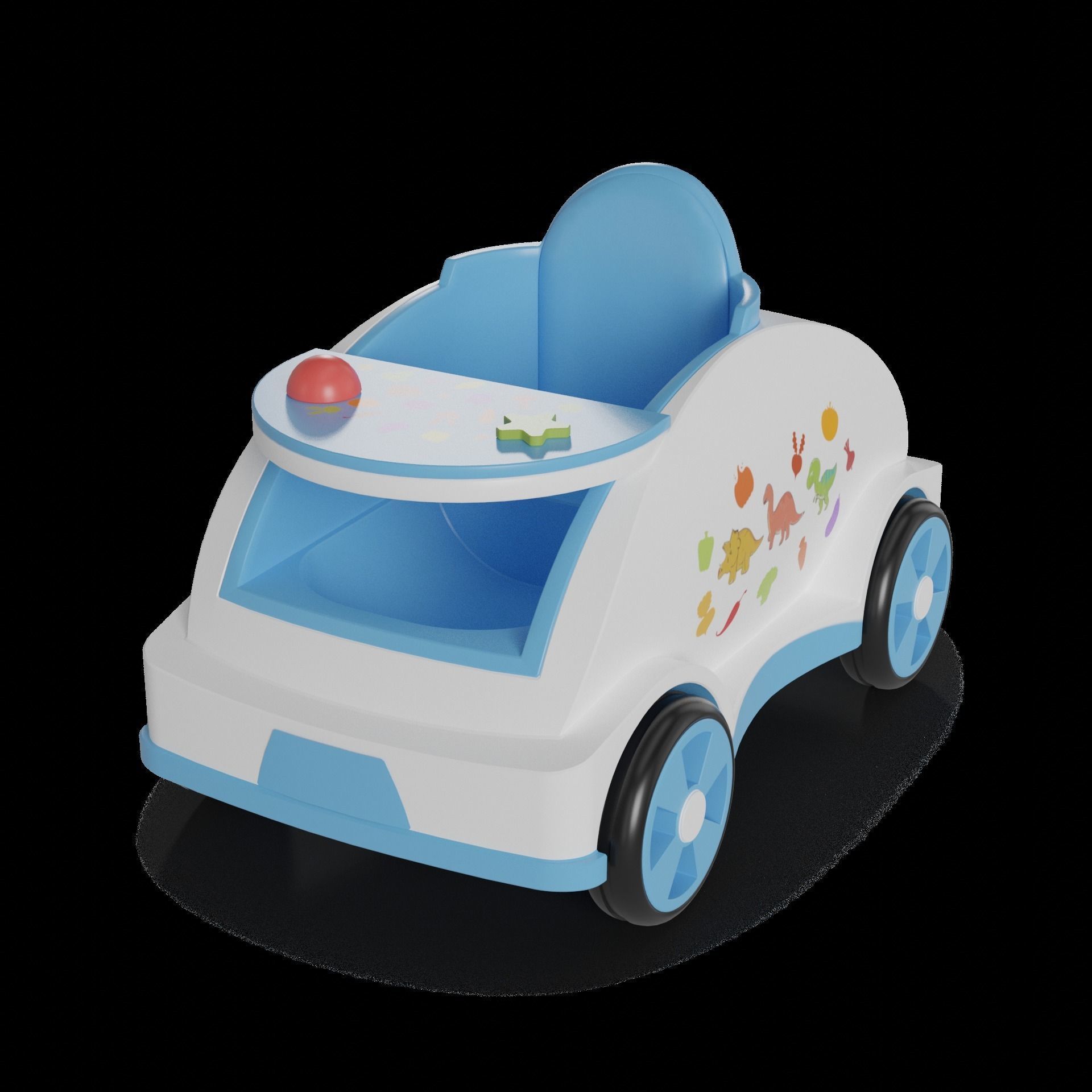 Baby and educational toys Baby Walker Low-poly 3D model_1